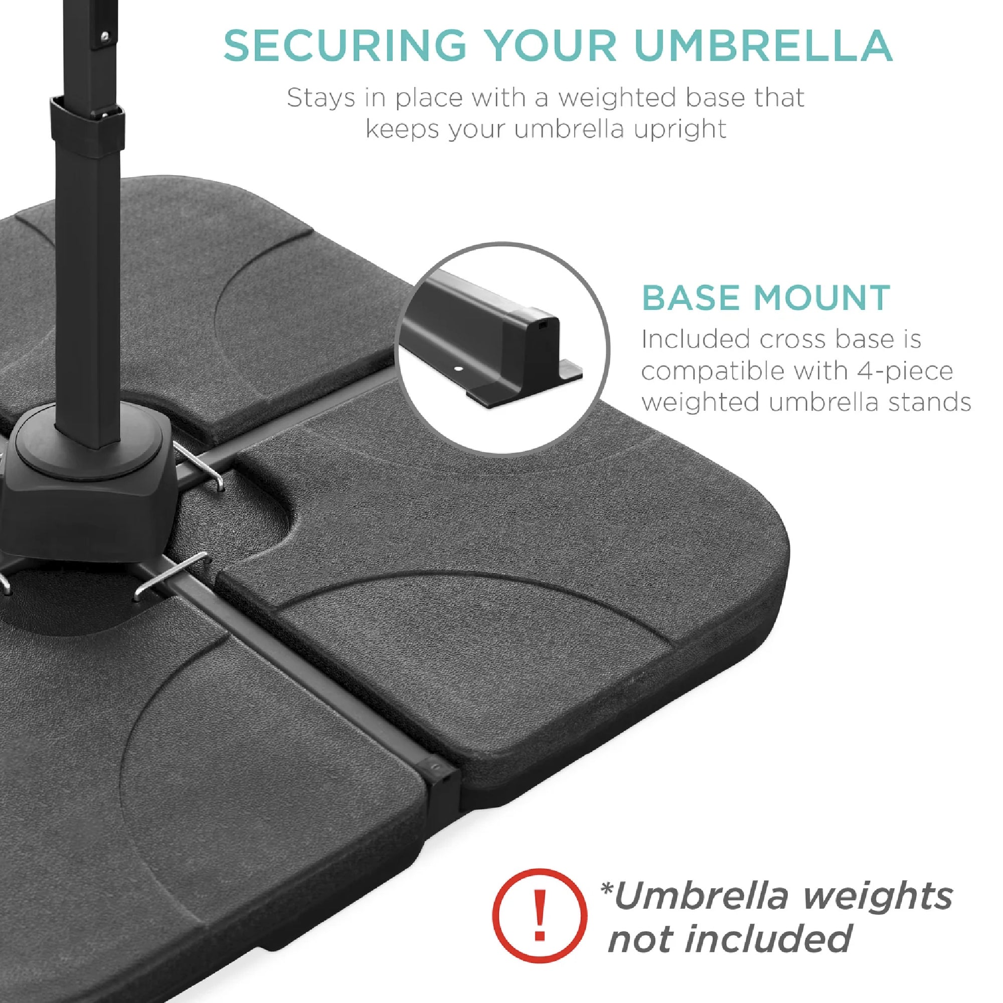 360-Degree Solar LED Cantilever Offset Patio Umbrella w/ Tilt - 10ft - Image 55