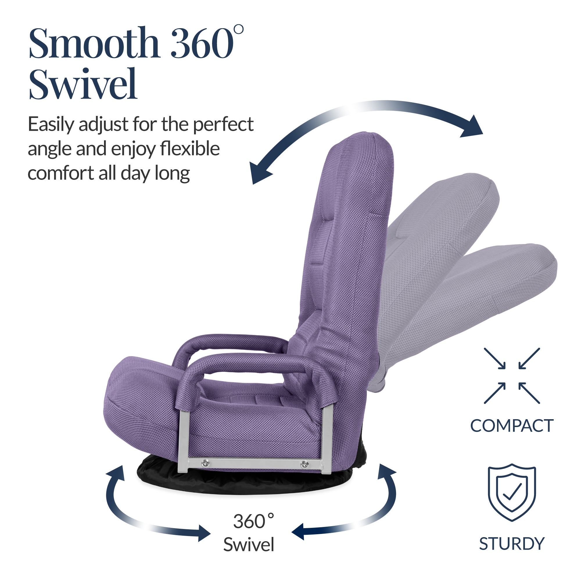 Gaming Floor Chair w/ 360-Degree Swivel, Armrest, Adjustable Backrest - Image 82