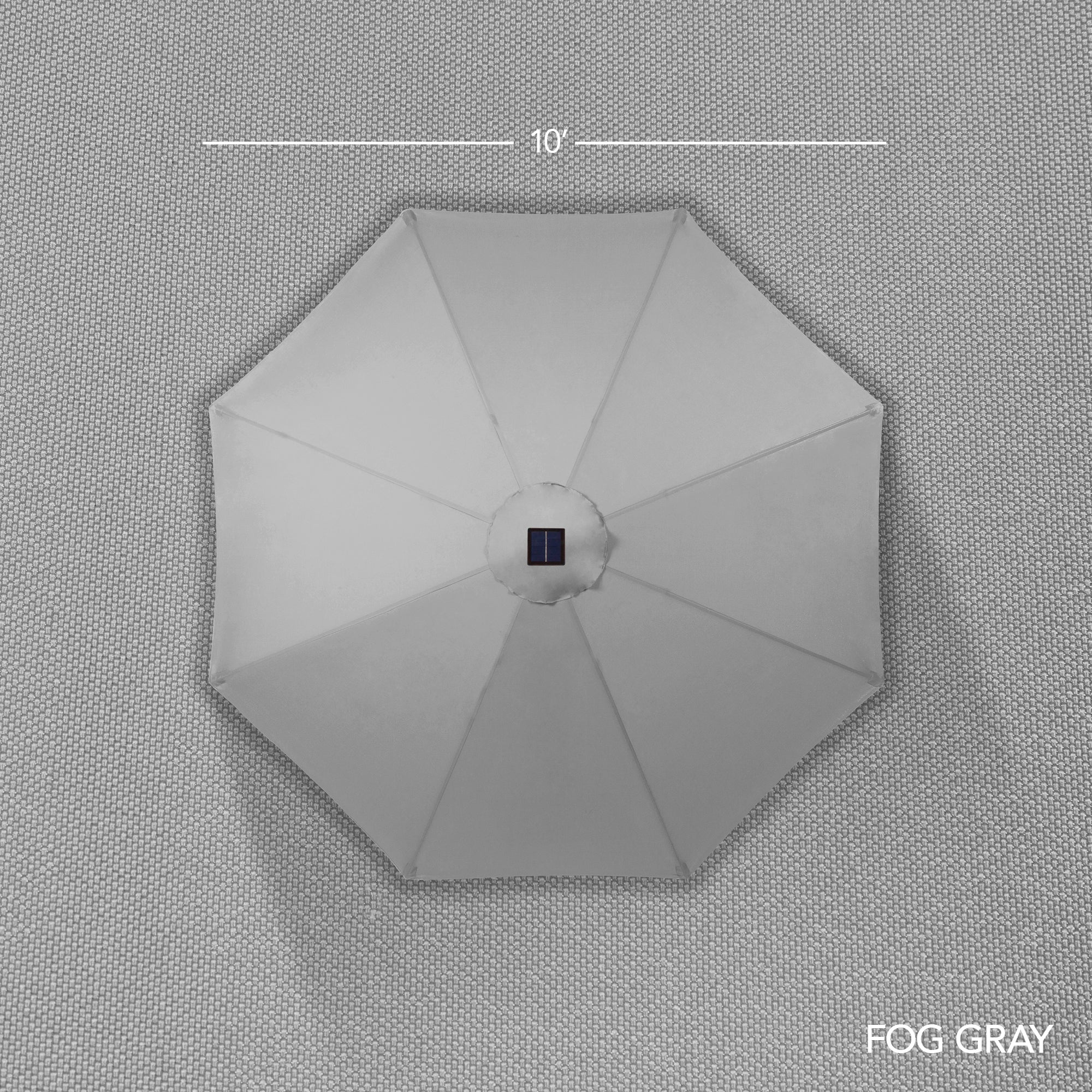 360 LED Rotating Cantilever Offset Patio Umbrella - 10ft - Image 18