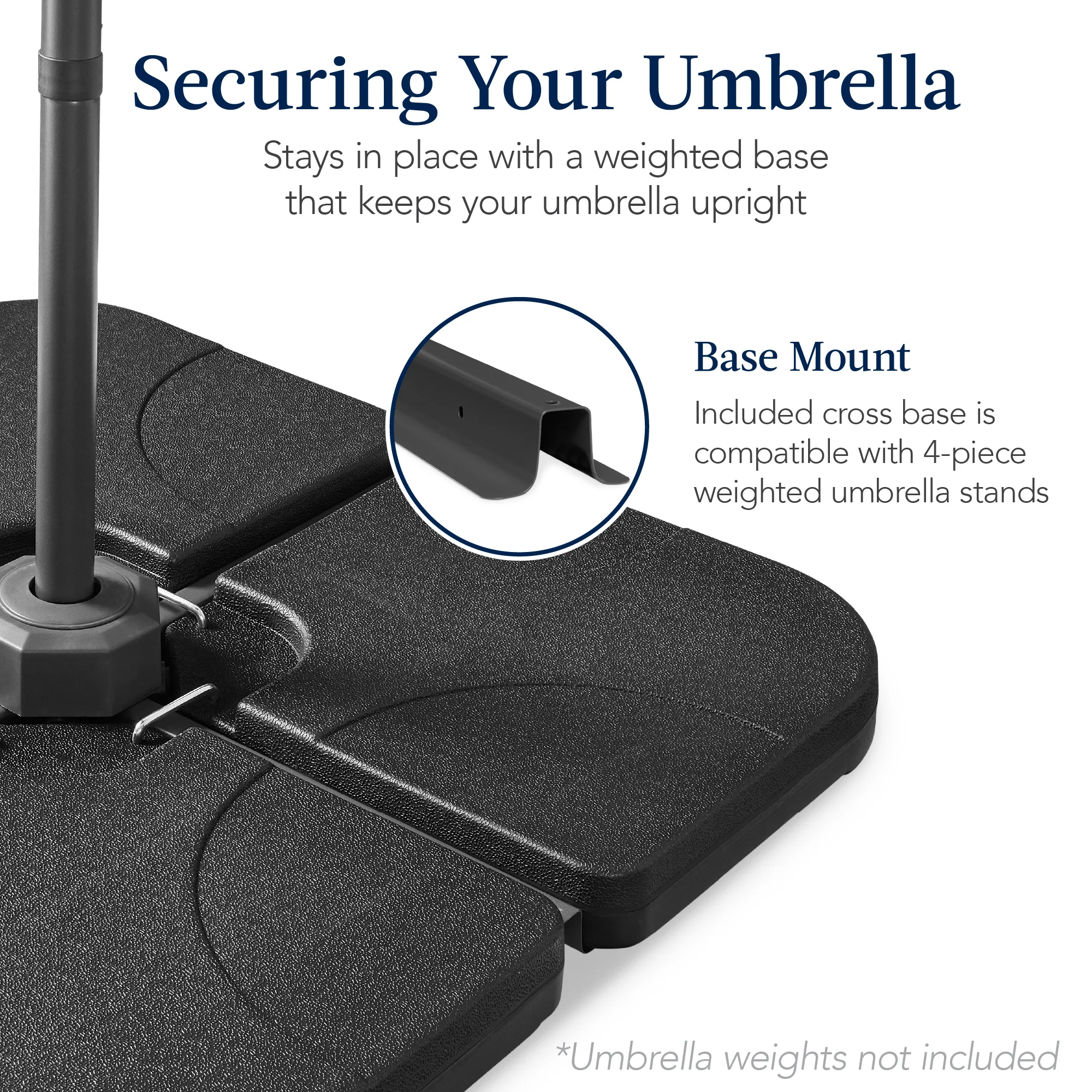 360 LED Rotating Cantilever Offset Patio Umbrella - 10ft - Image 25