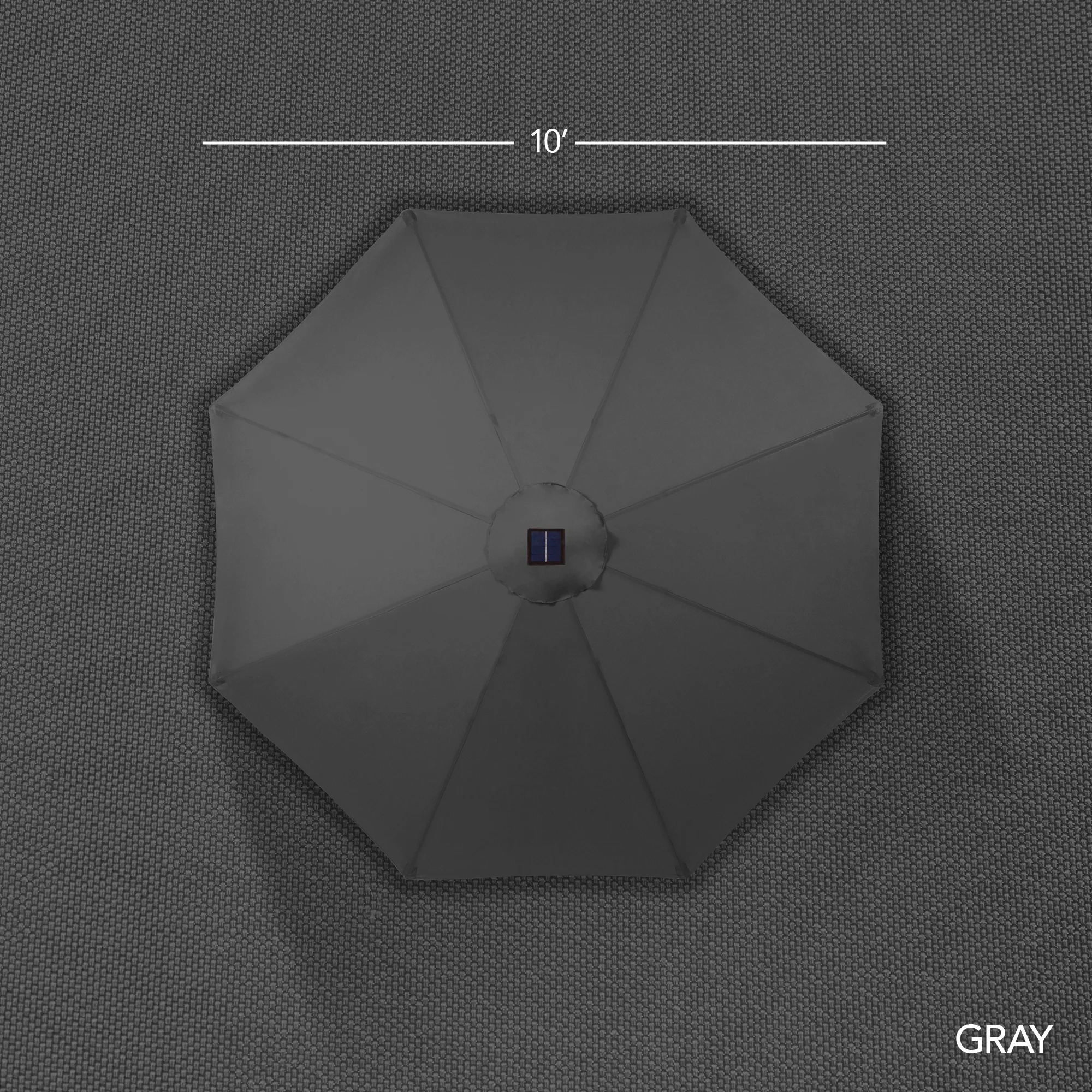 360 LED Rotating Cantilever Offset Patio Umbrella - 10ft - Image 27