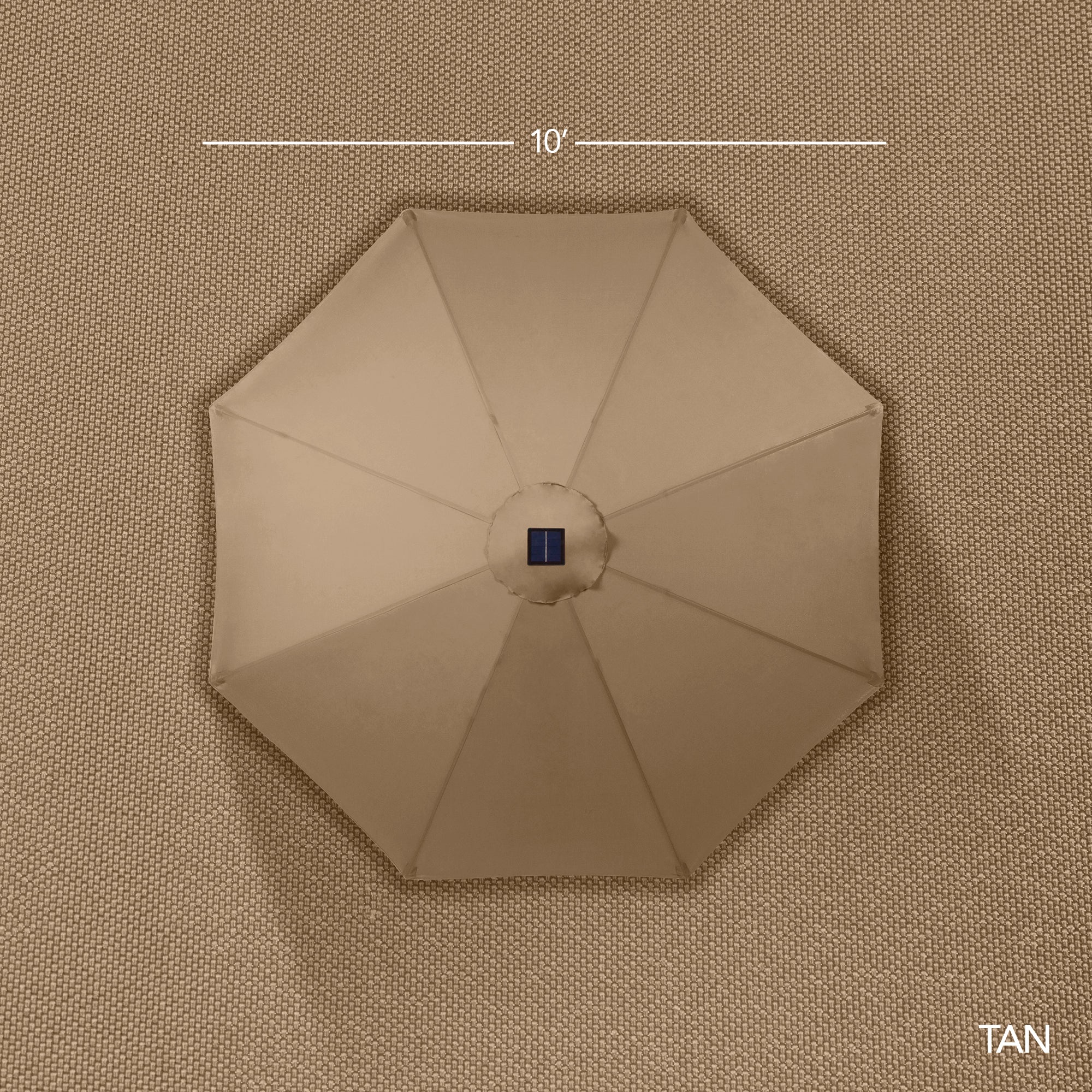 360 LED Rotating Cantilever Offset Patio Umbrella - 10ft - Image 45