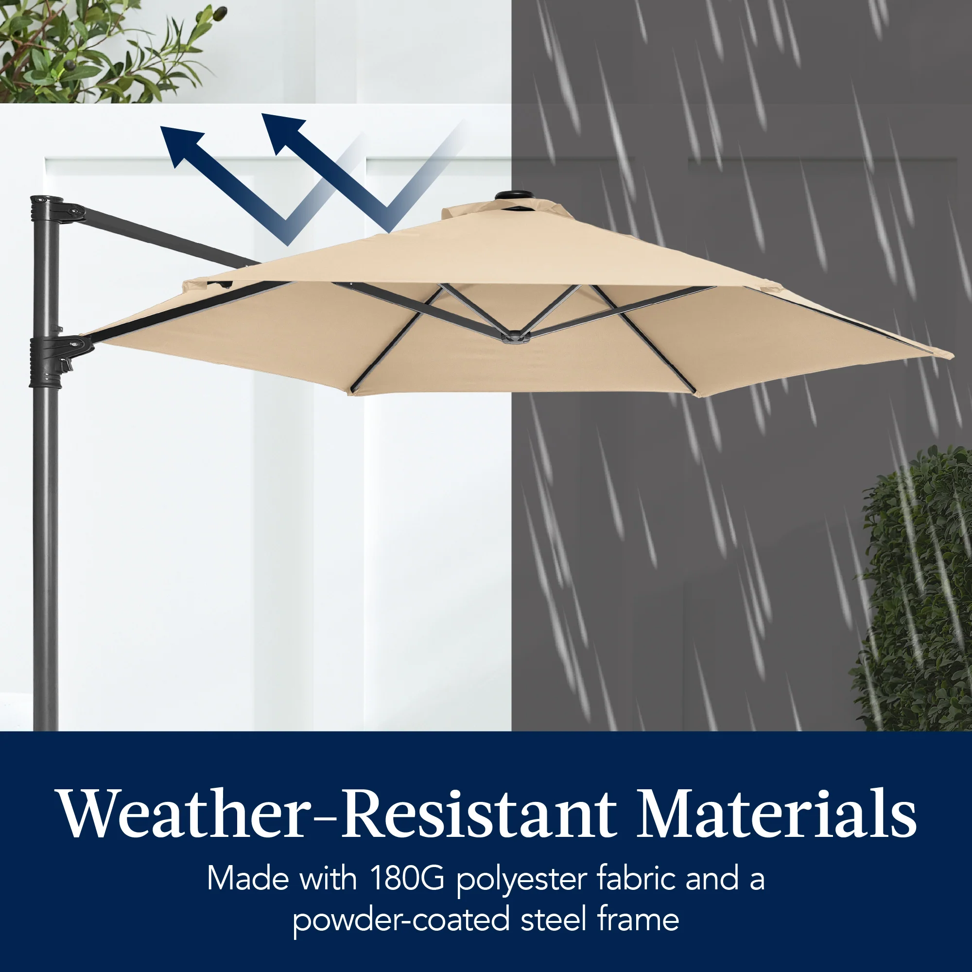 360 Rotating Cantilever Offset Patio Umbrella - 10ft - Image 45