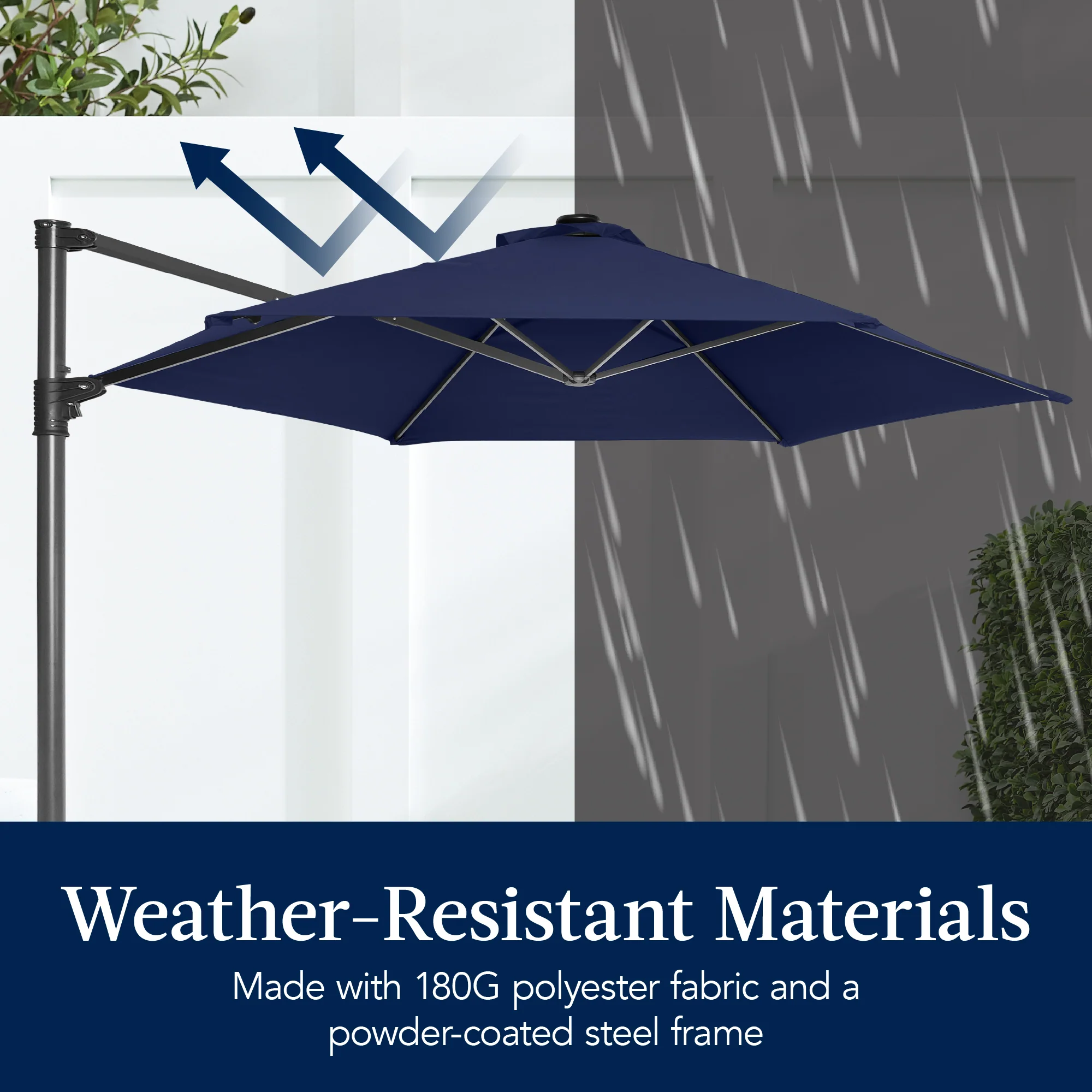 360 Rotating Cantilever Offset Patio Umbrella - 10ft - Image 61