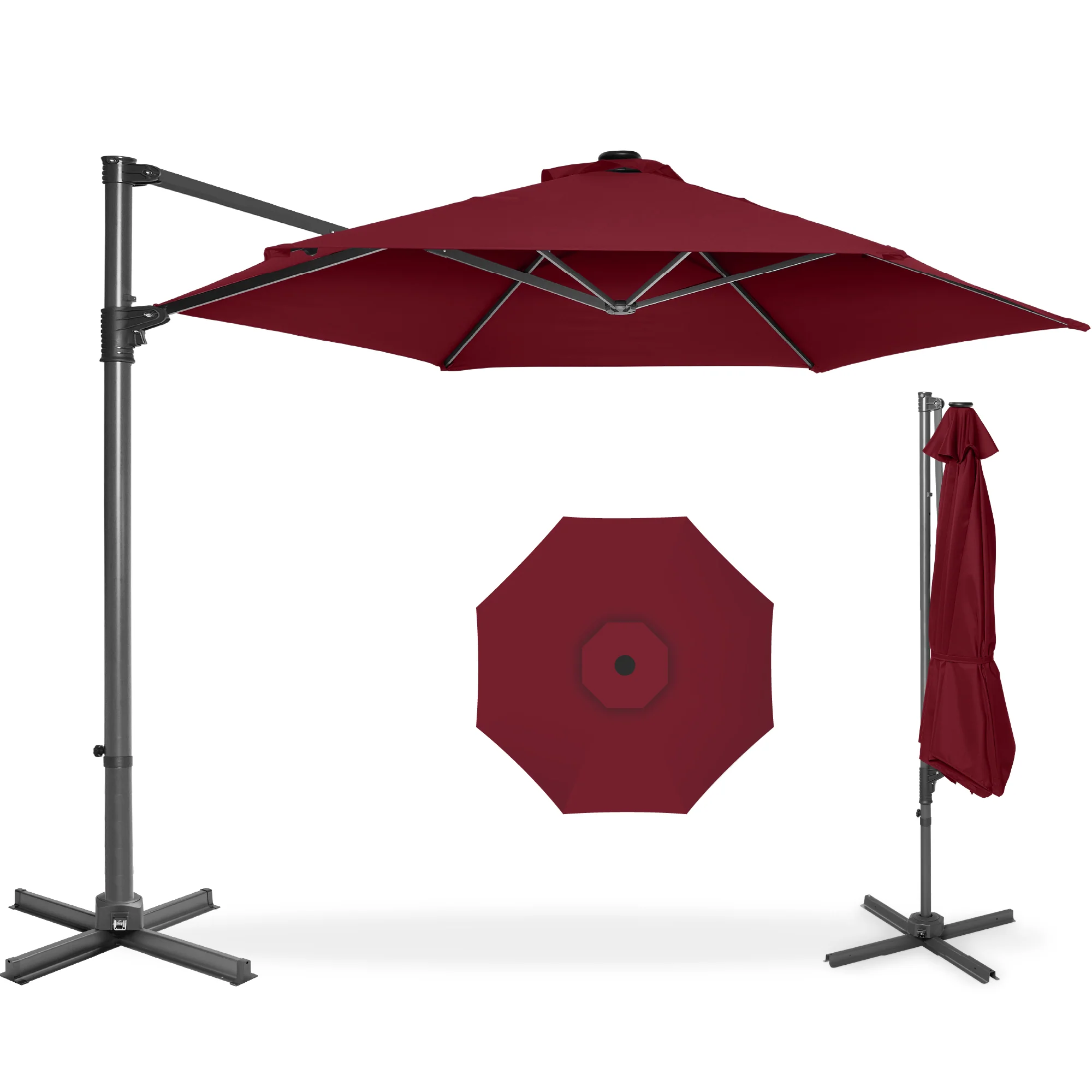 360 Rotating Cantilever Offset Patio Umbrella - 10ft - Image 81