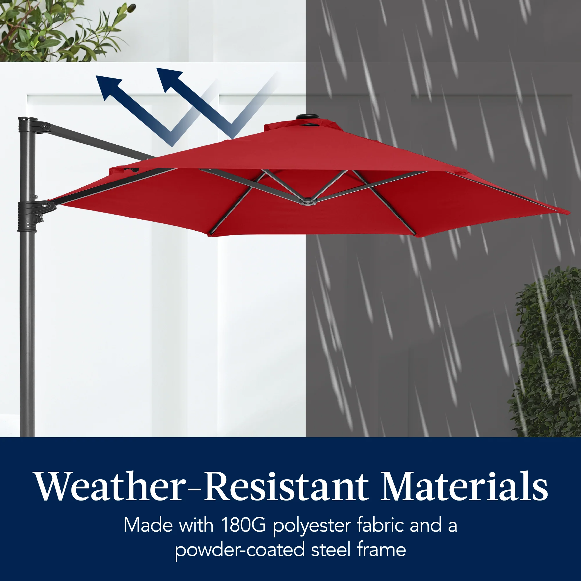 360 Rotating Cantilever Offset Patio Umbrella - 10ft - Image 93