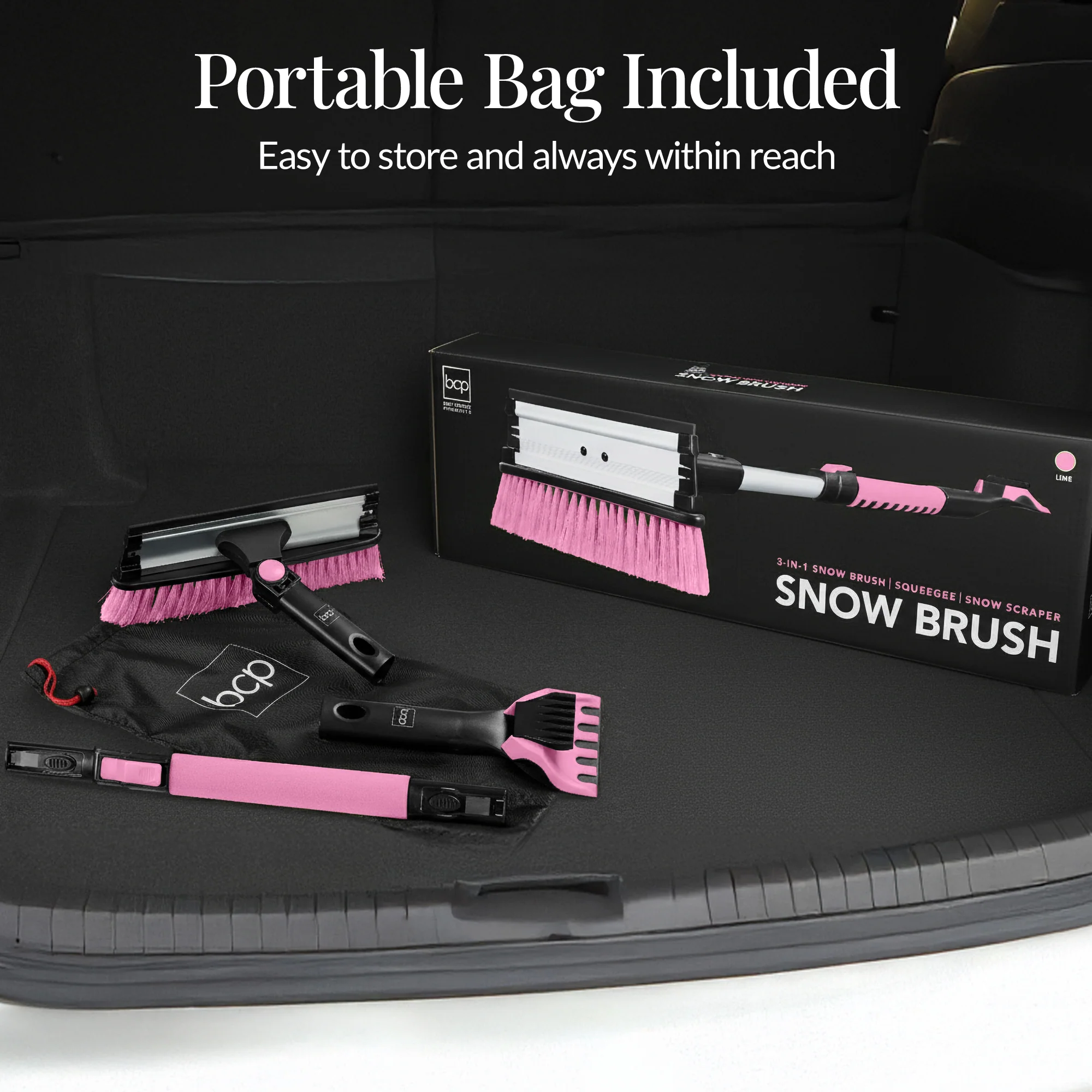 39" Extendable Snow Brush with Squeegee and Ice Scraper - Image 18