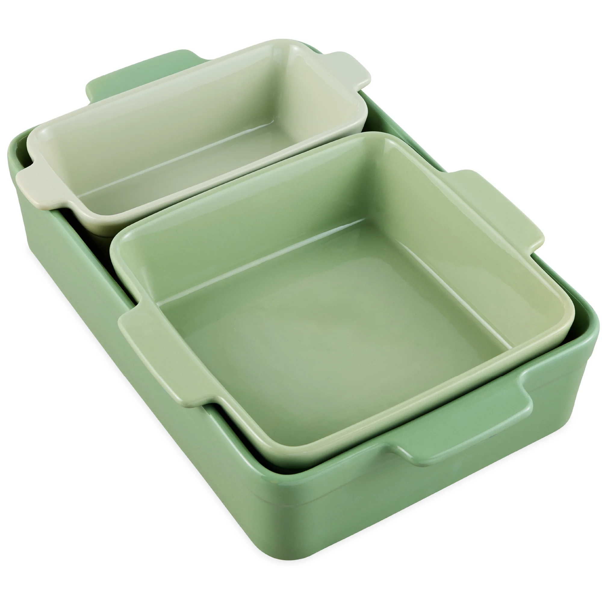 3-Piece Ceramic Bakeware Set, Stoneware Baking Dishes, Casserole Serving Set - Image 17