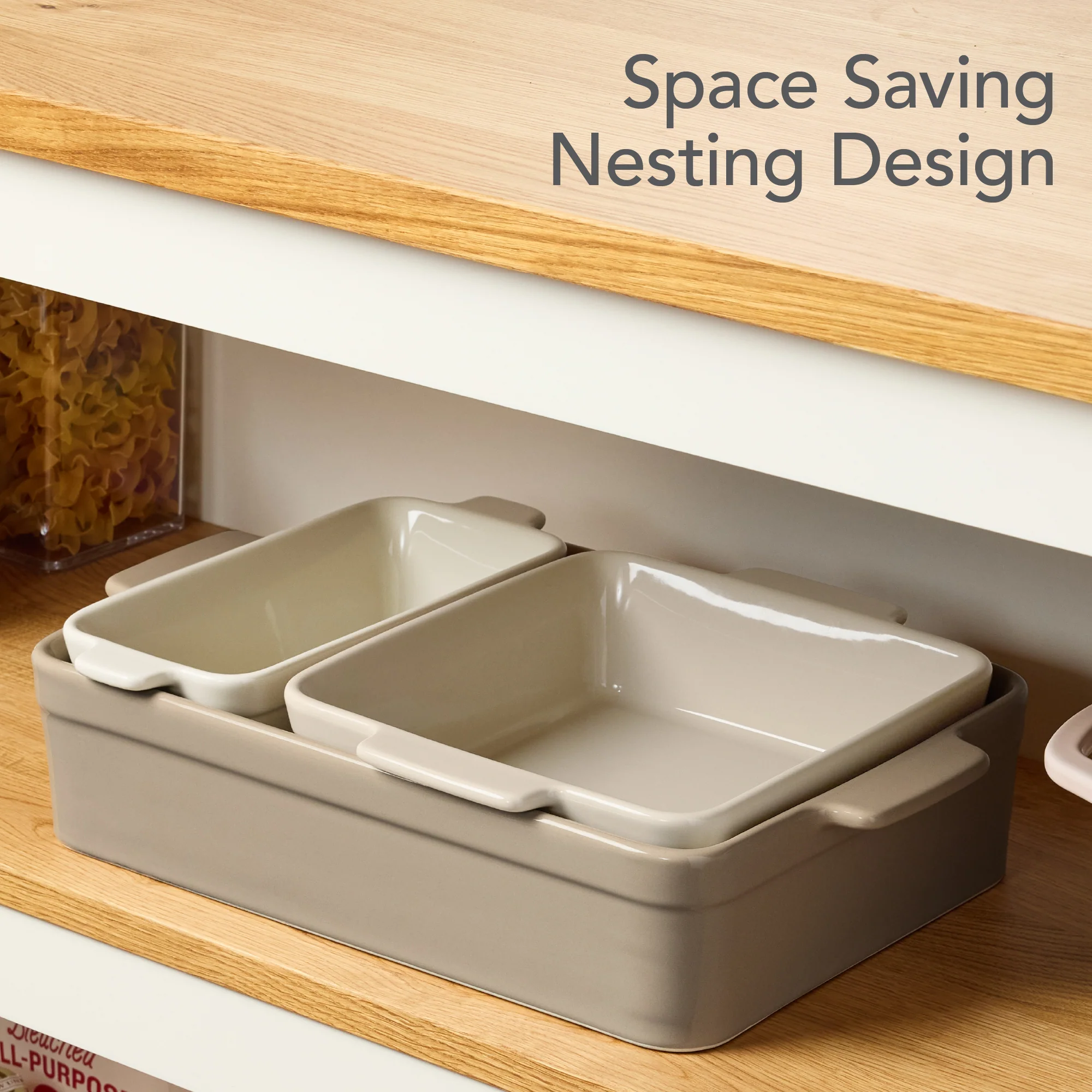 3-Piece Ceramic Bakeware Set, Stoneware Baking Dishes, Casserole Serving Set - Image 28