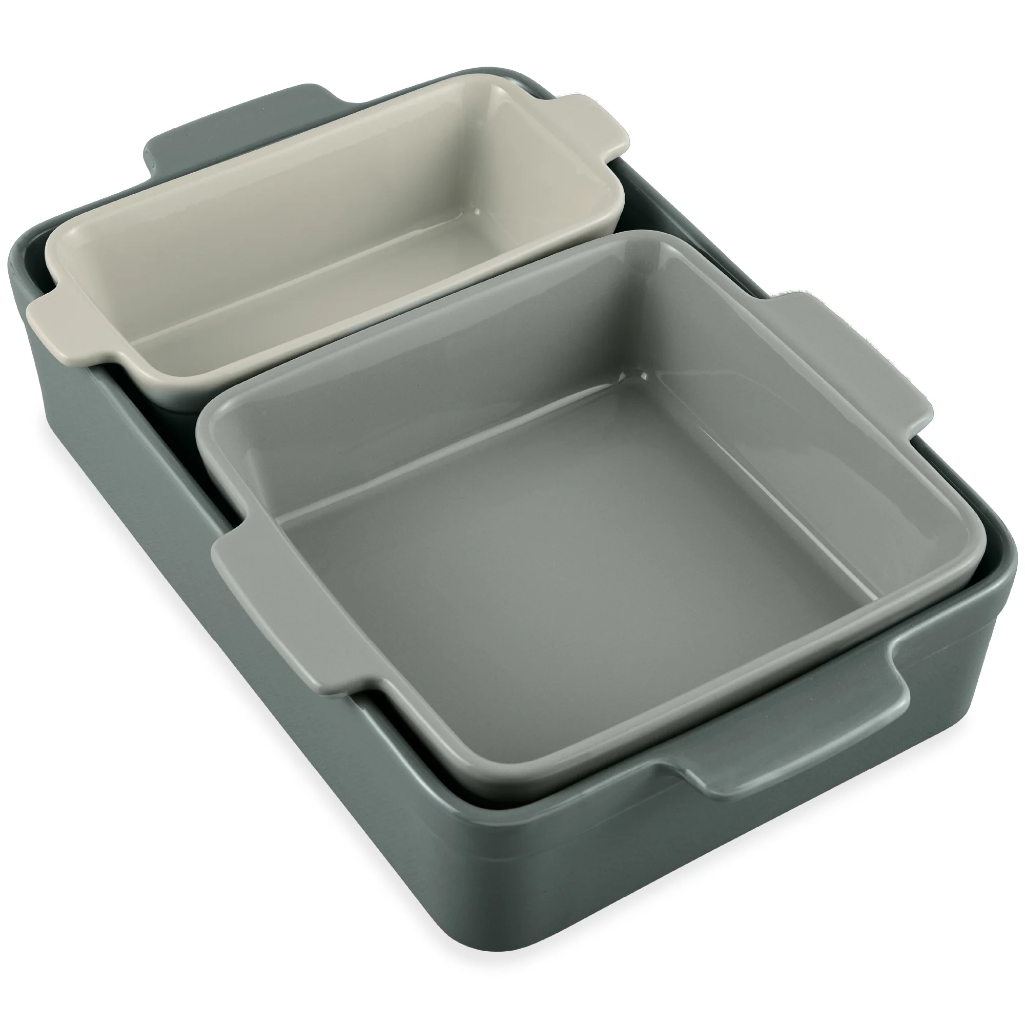 3-Piece Ceramic Bakeware Set, Stoneware Baking Dishes, Casserole Serving Set - Image 33