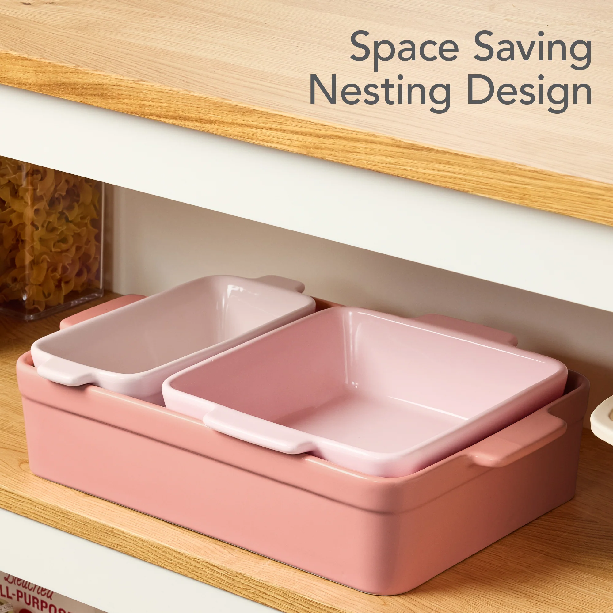 3-Piece Ceramic Bakeware Set, Stoneware Baking Dishes, Casserole Serving Set - Image 44