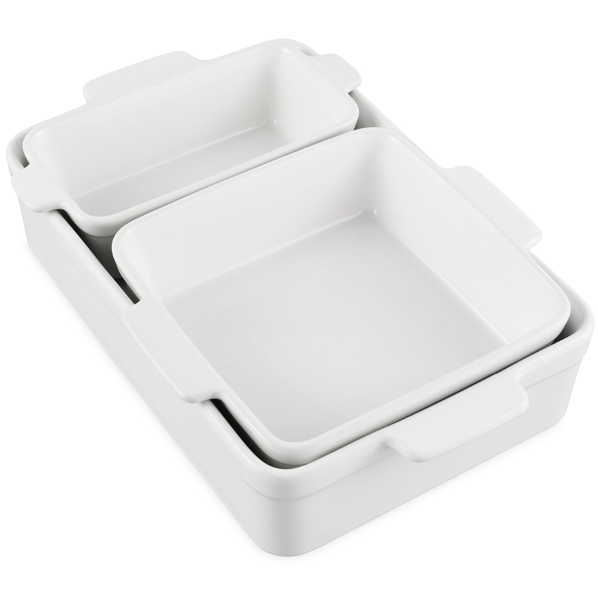 3-Piece Ceramic Bakeware Set, Stoneware Baking Dishes, Casserole Serving Set - Image 49