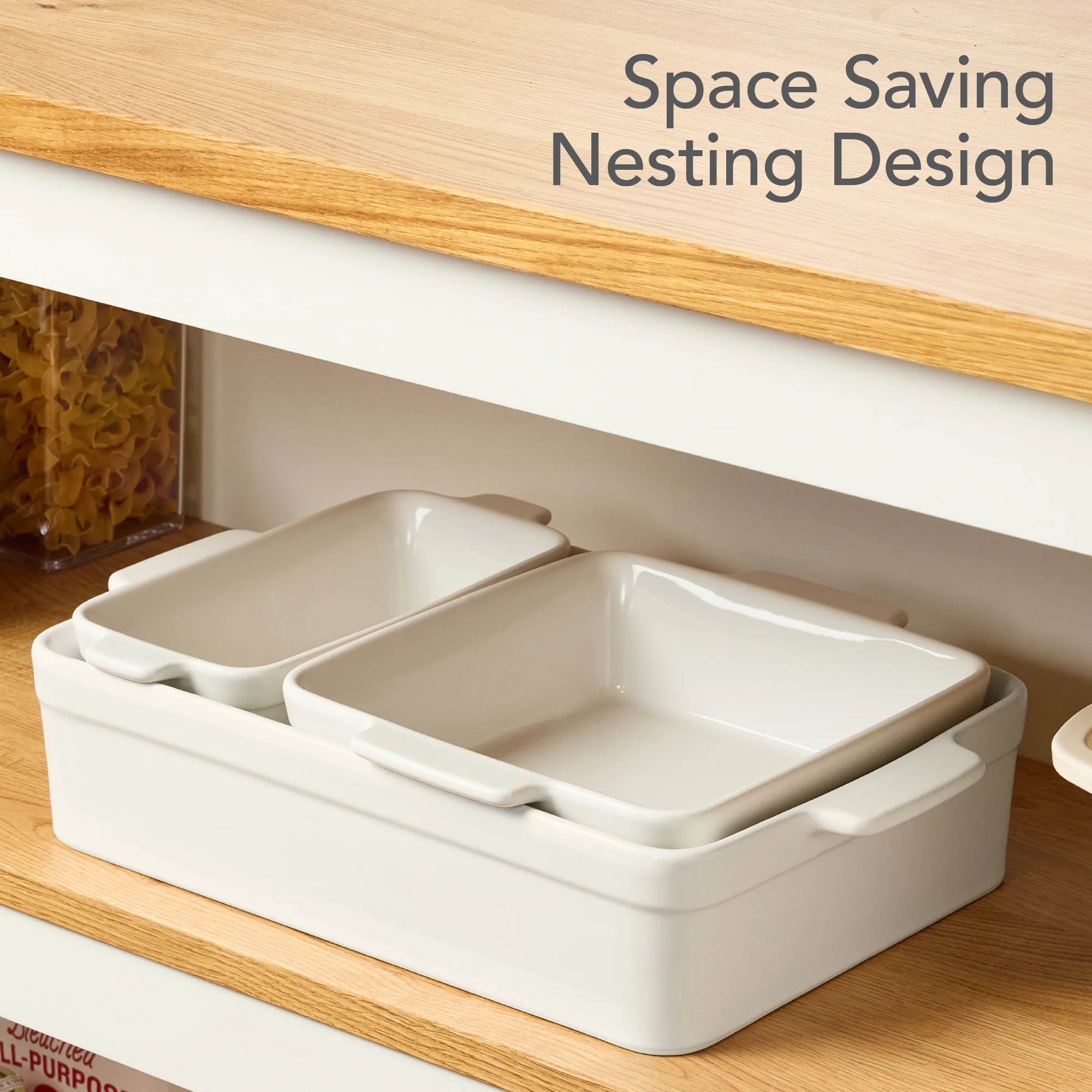 3-Piece Ceramic Bakeware Set, Stoneware Baking Dishes, Casserole Serving Set - Image 52
