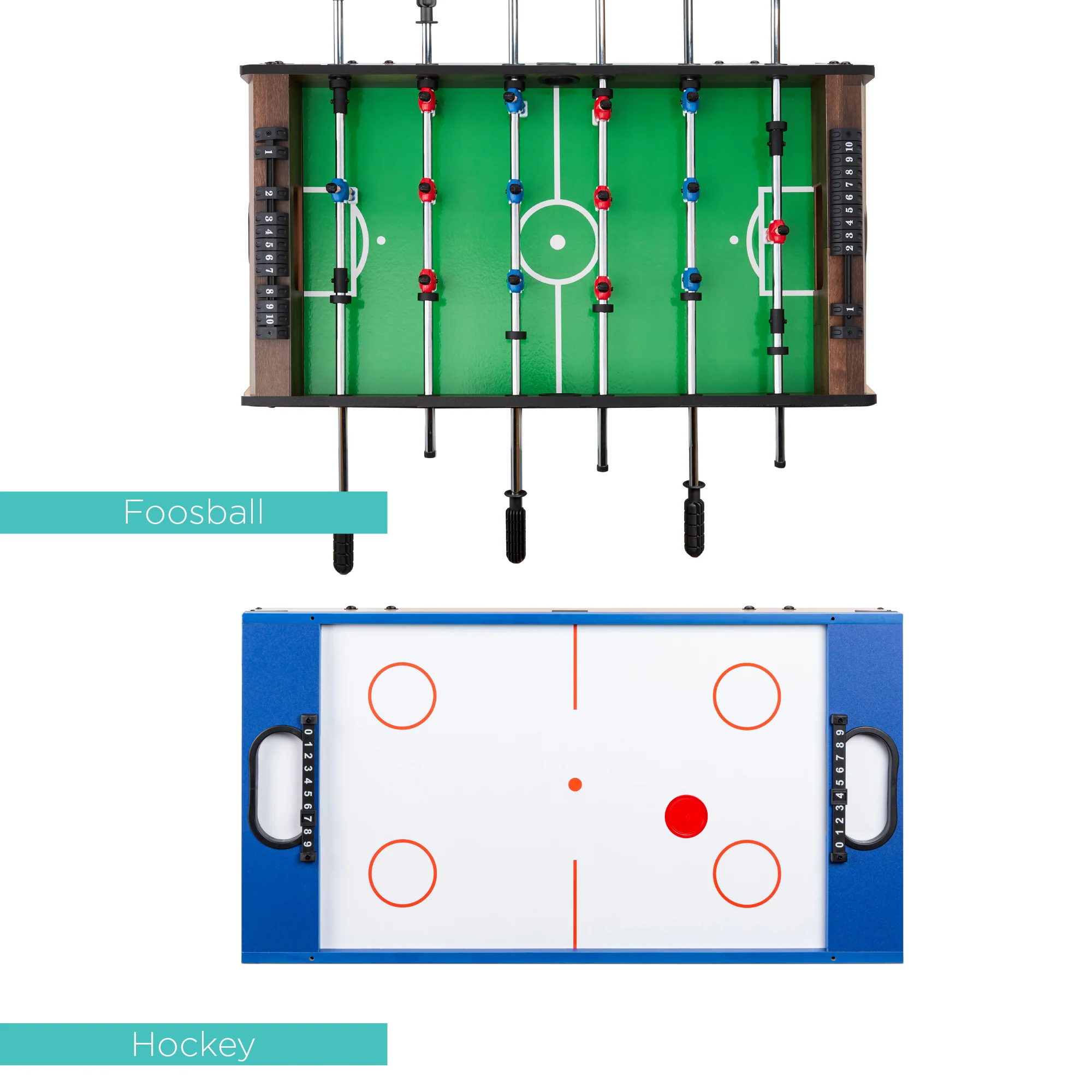 4-in-1 Multi Game Table Set w/ Air Hockey, Table Tennis, Billiards, Foosball - Image 11