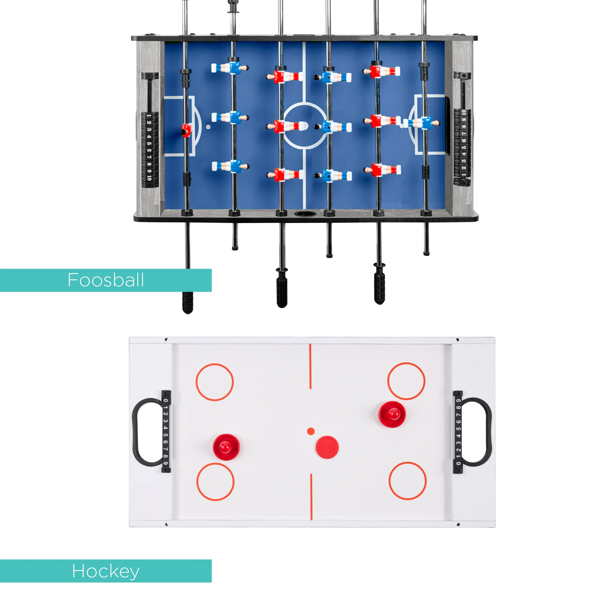 4-in-1 Multi Game Table Set w/ Air Hockey, Table Tennis, Billiards, Foosball - Image 18