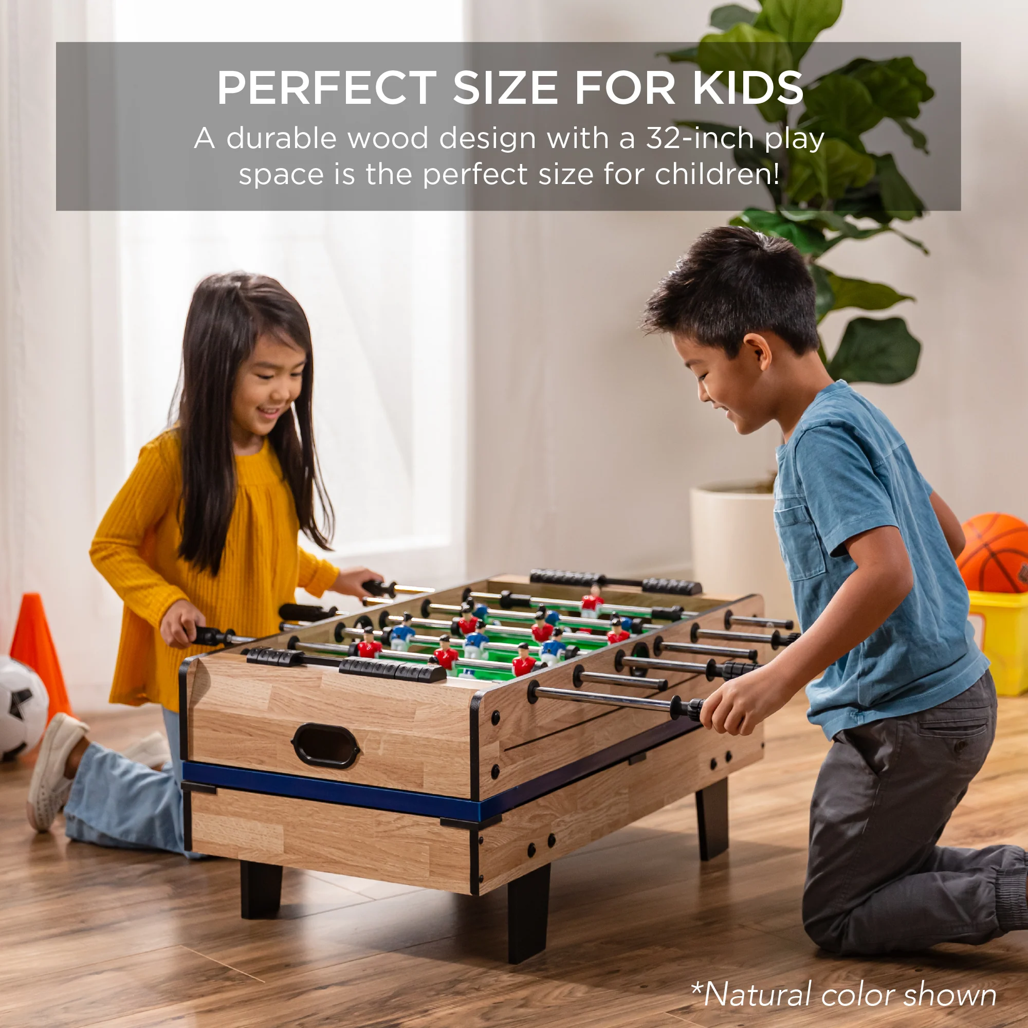 4-in-1 Multi Game Table Set w/ Air Hockey, Table Tennis, Billiards, Foosball - Image 23