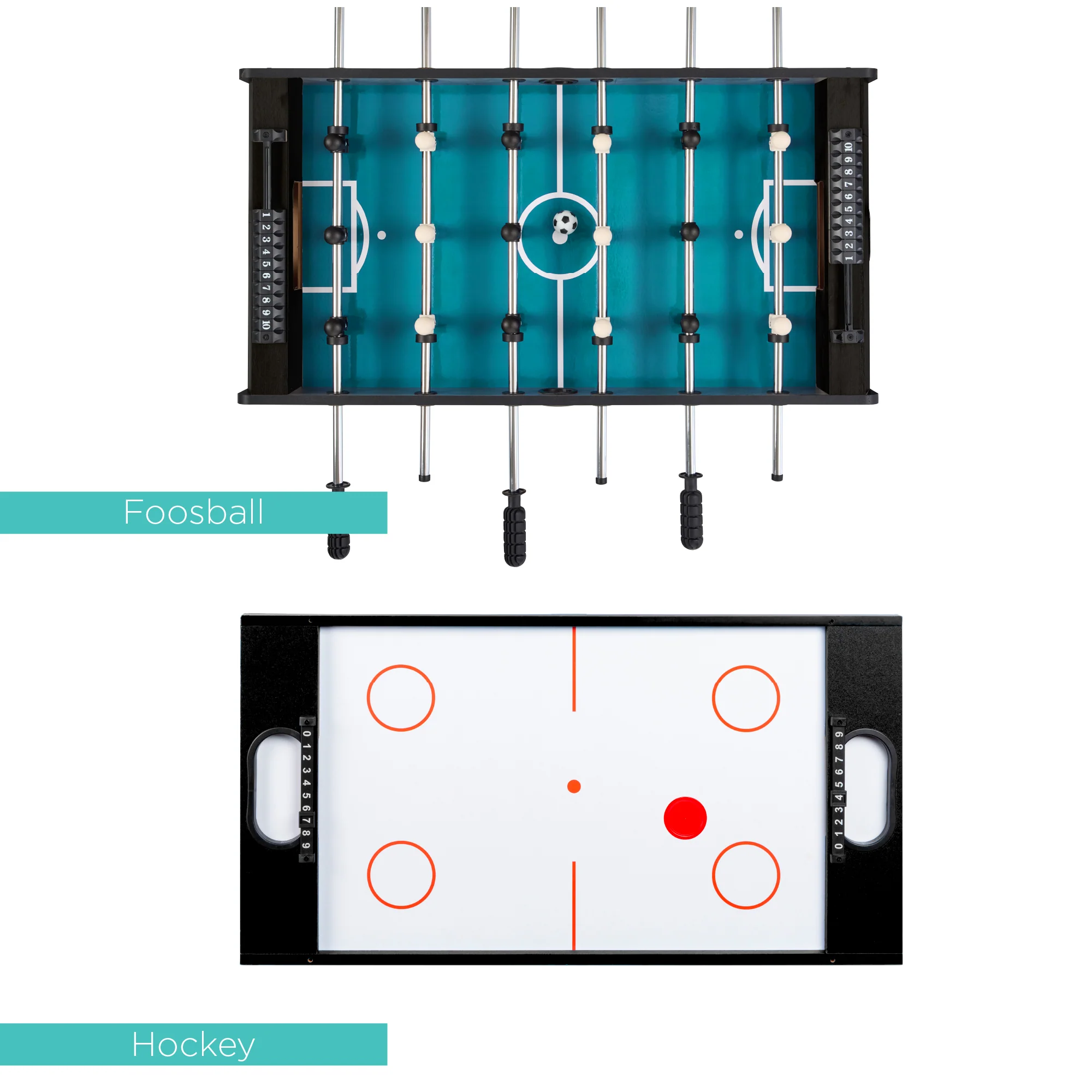 4-in-1 Multi Game Table Set w/ Air Hockey, Table Tennis, Billiards, Foosball - Image 25