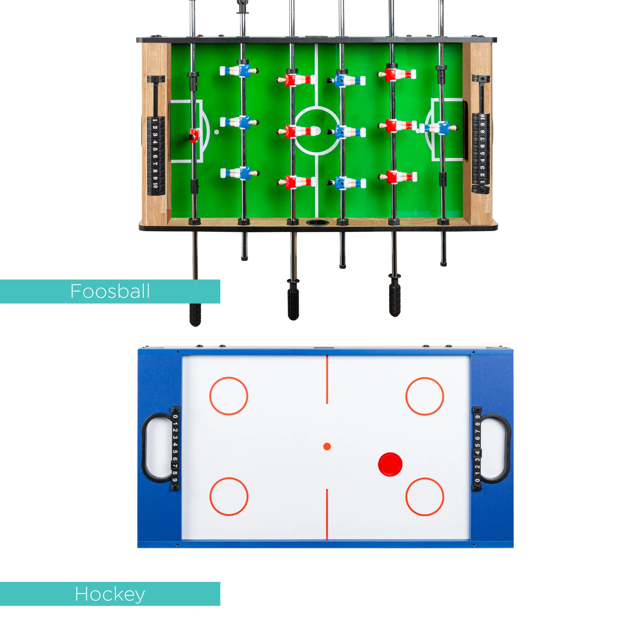 4-in-1 Multi Game Table Set w/ Air Hockey, Table Tennis, Billiards, Foosball - Image 4