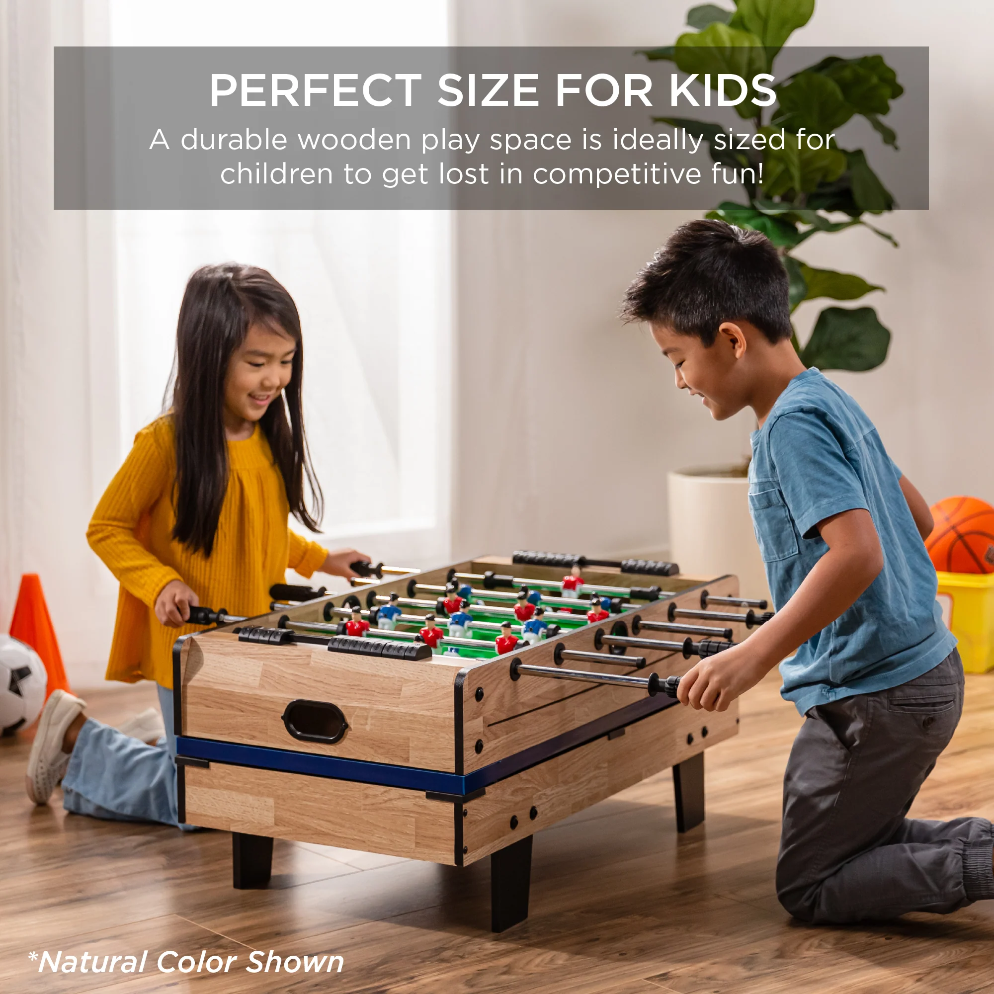 4-in-1 Multi Game Table Set w/ Air Hockey, Table Tennis, Billiards, Foosball - Image 9