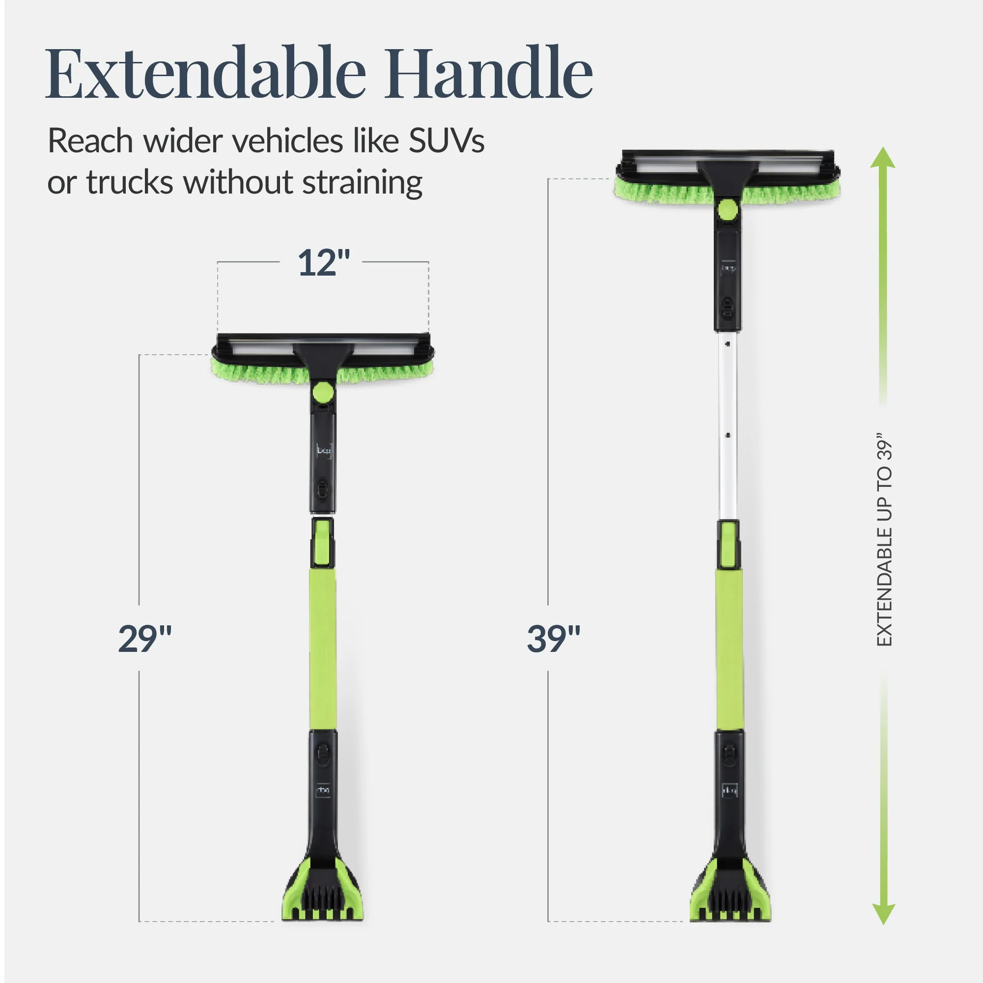 4 in 1 Snow Brush with Shovel, Ice Scraper & Squeegee w/Storage Bag - Image 11