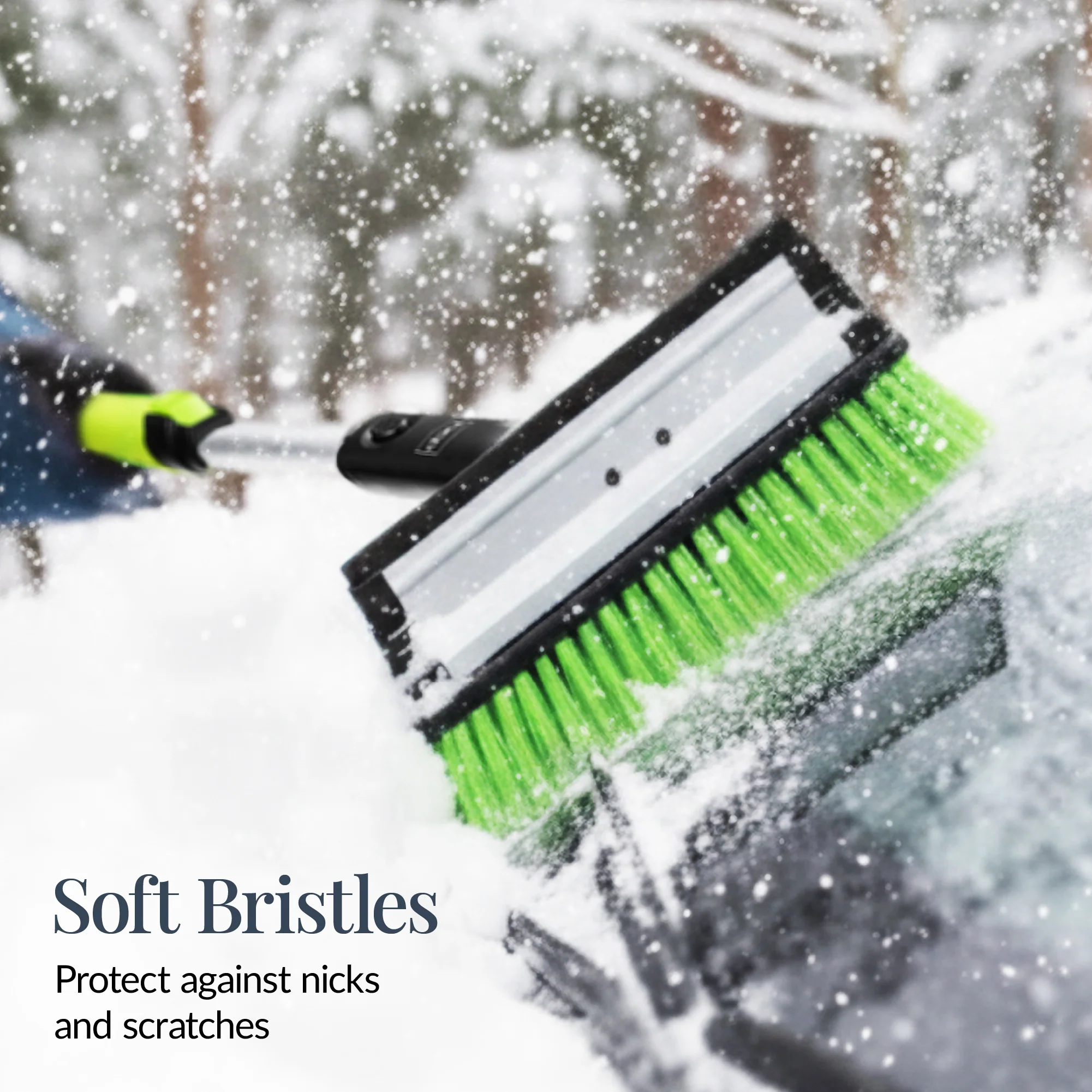 4 in 1 Snow Brush with Shovel, Ice Scraper & Squeegee w/Storage Bag - Image 15