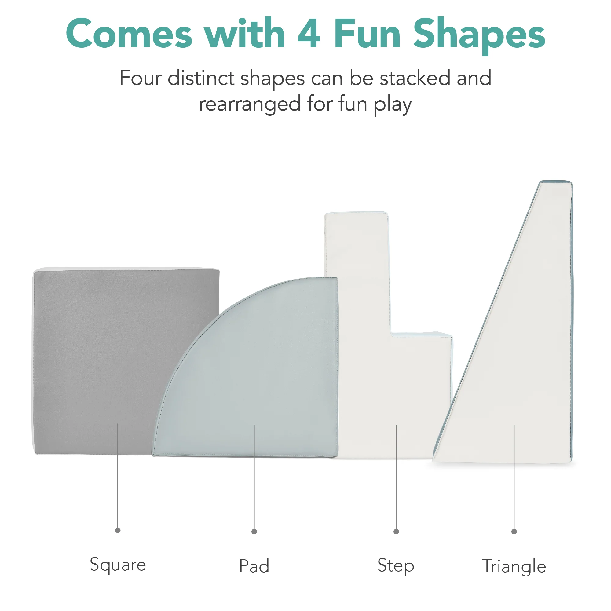 4-Piece Kids Climb & Crawl Soft Foam Shapes Structure Playset - Image 20