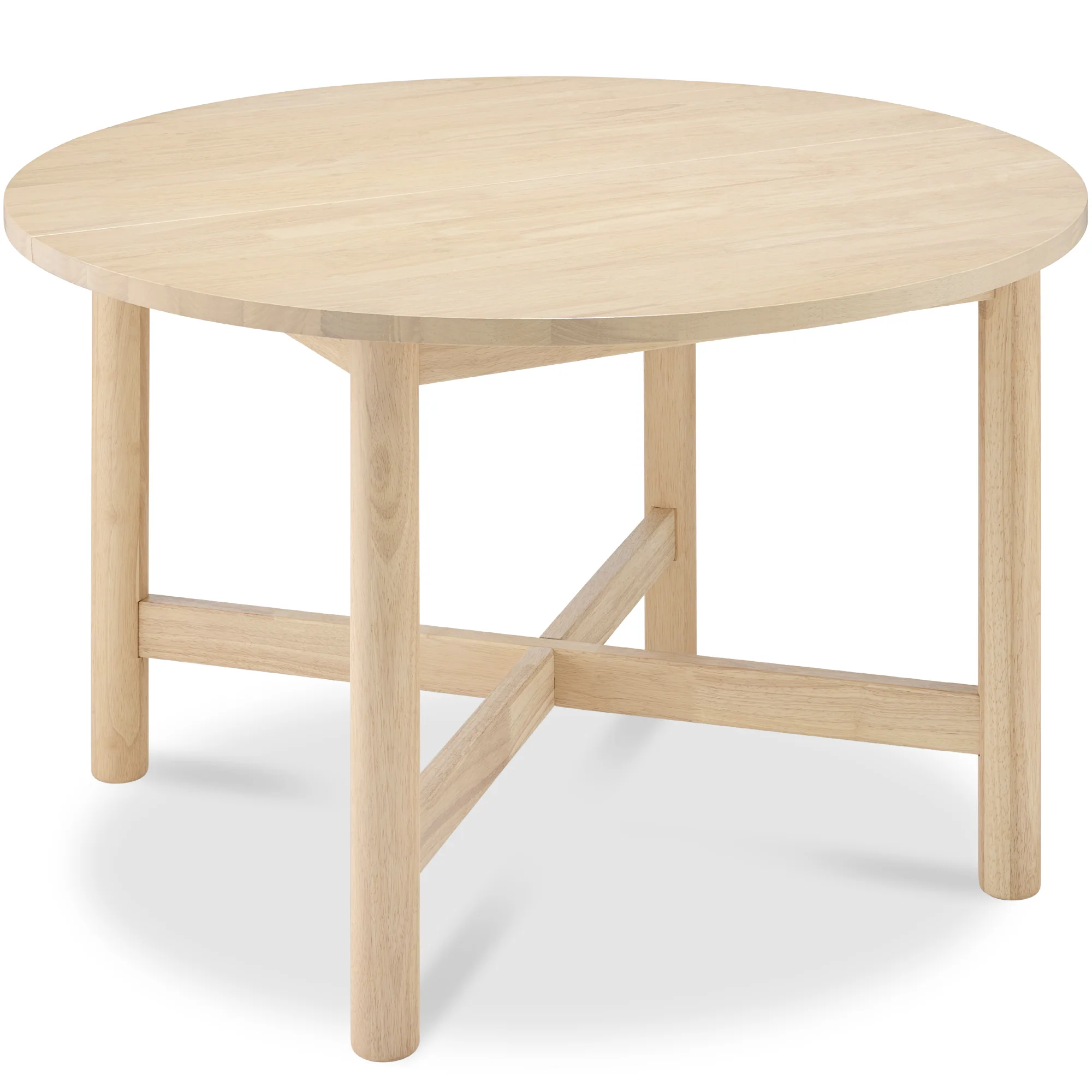 47in Round Solid Wood Dining Table, Modern Farmhouse Table For 4 - Image 10
