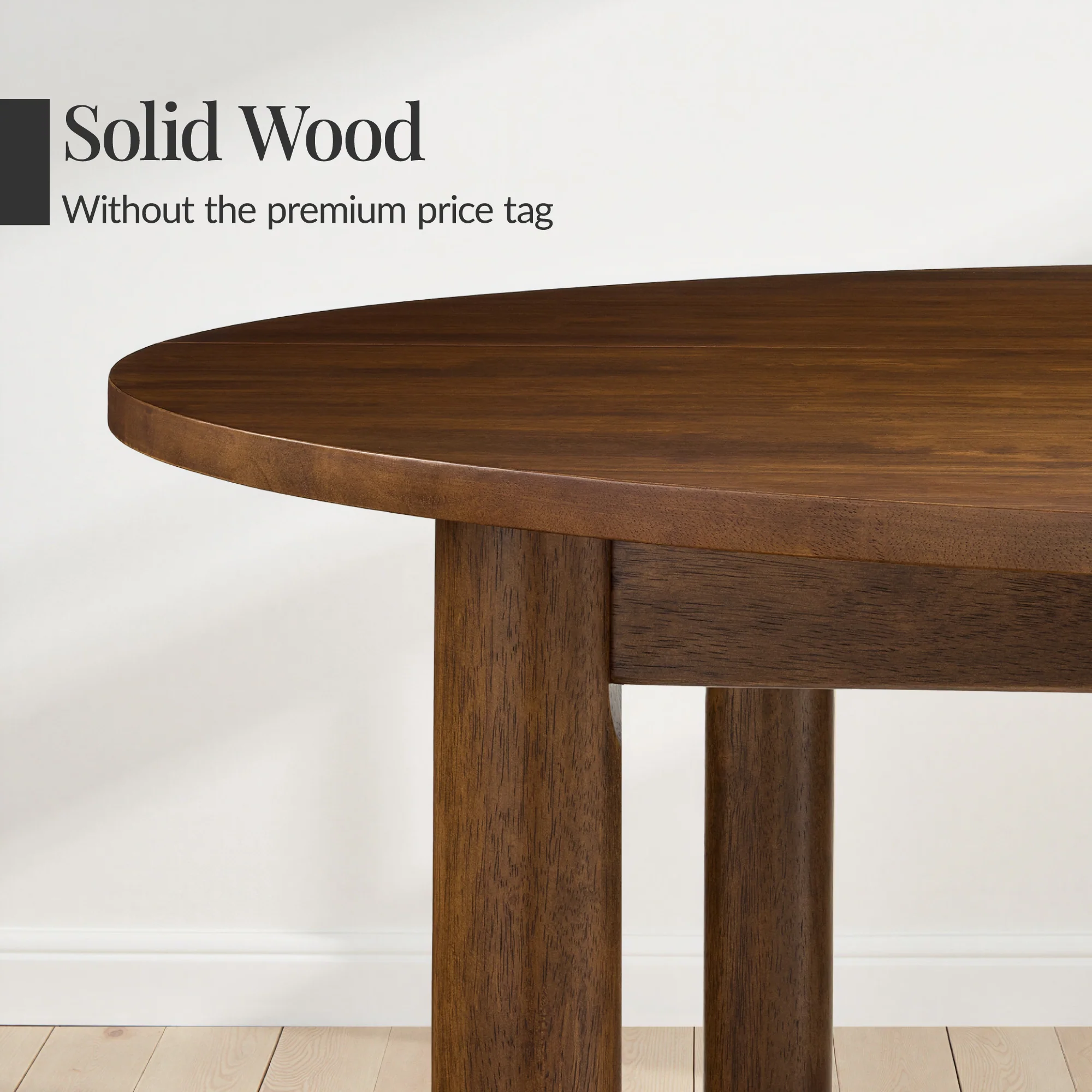 47in Round Solid Wood Dining Table, Modern Farmhouse Table For 4 - Image 21