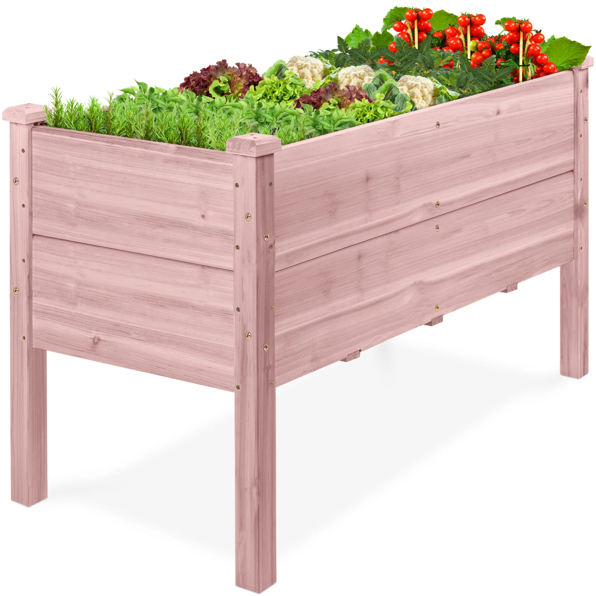 48" x 24" x 30" Raised Wooden Garden Bed w/16" Depth, Elevated Wood Planter - Image 29
