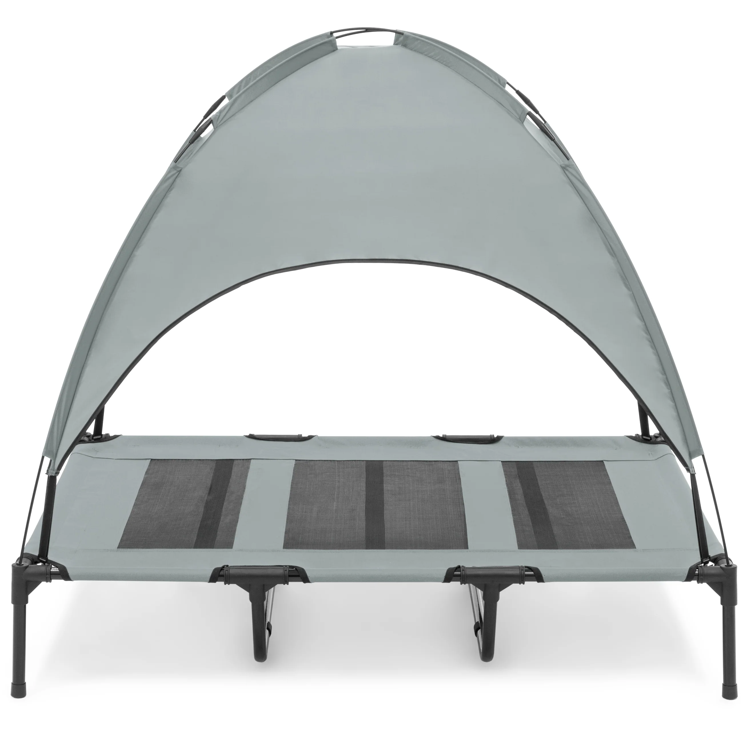 Elevated Cooling Dog Bed, Outdoor Pet Cot w/ Canopy, Carry Bag - 48in - Image 10