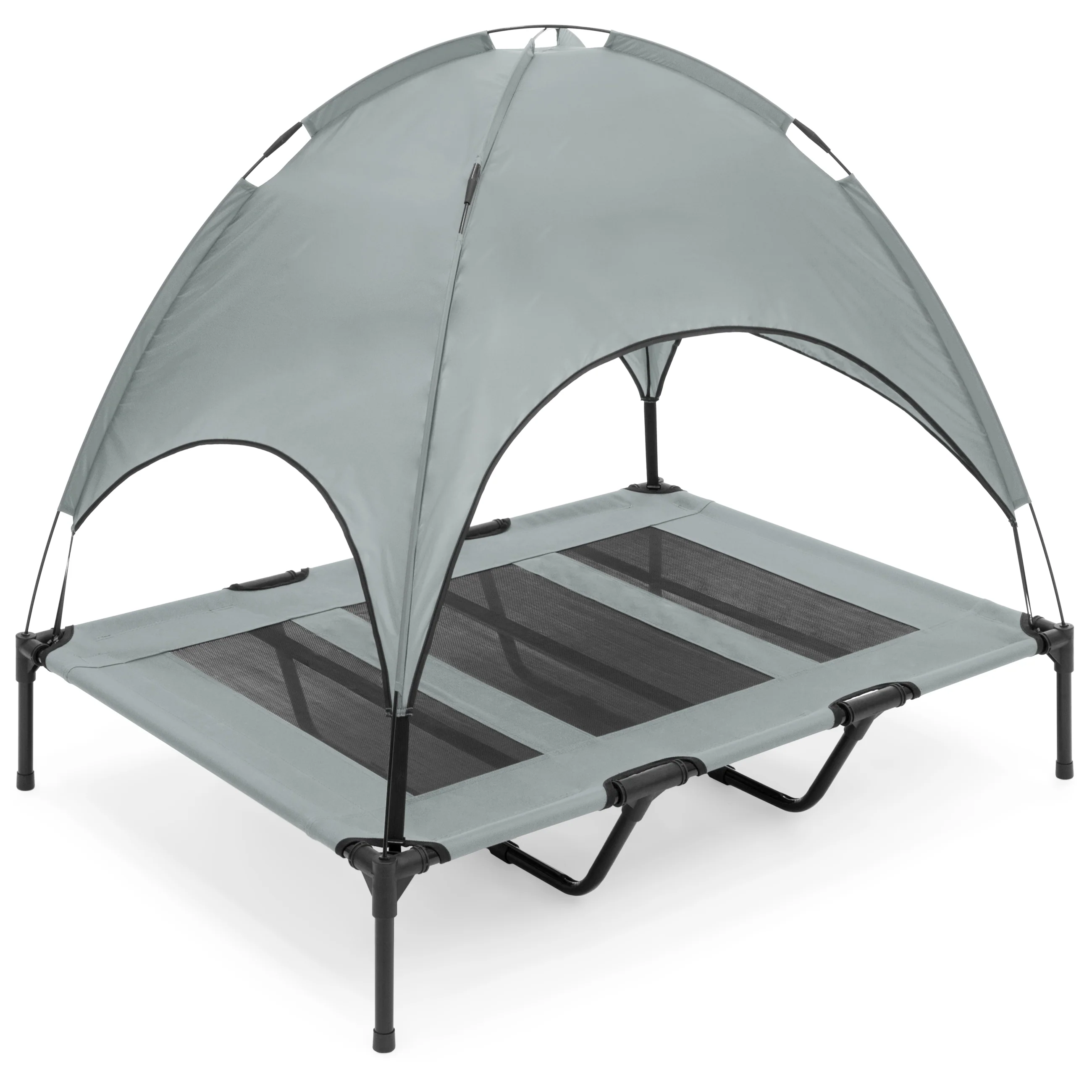 Elevated Cooling Dog Bed, Outdoor Pet Cot w/ Canopy, Carry Bag - 48in - Image 8