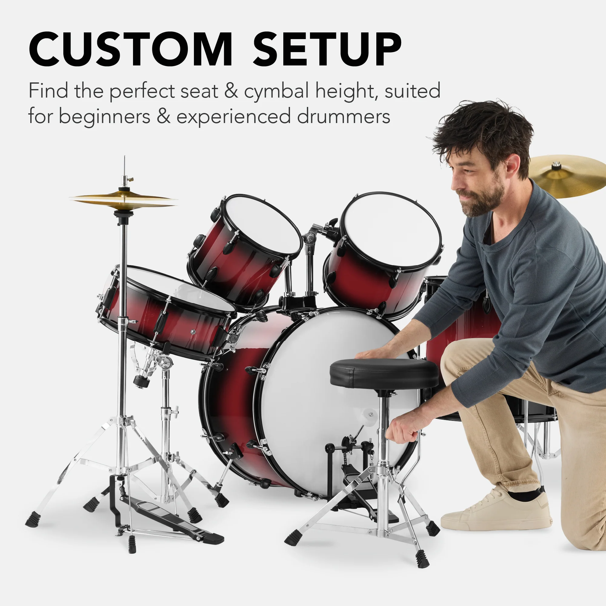 5-Piece Full Size Drum Set For Adults - Image 14