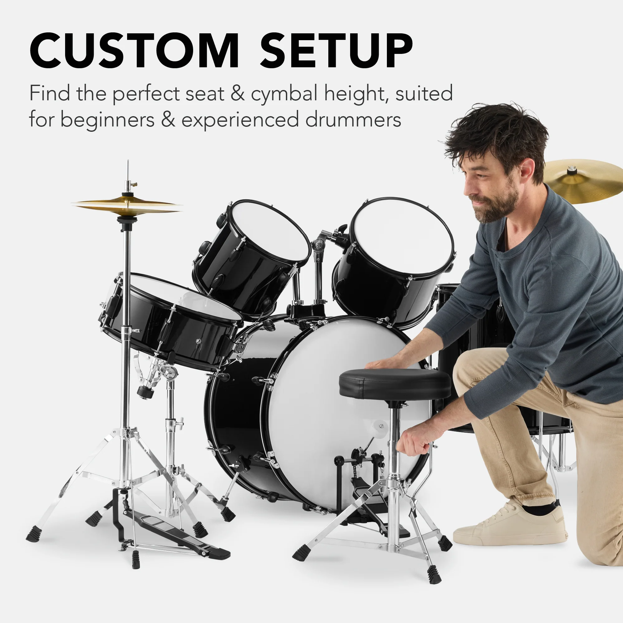 5-Piece Full Size Drum Set For Adults - Image 38