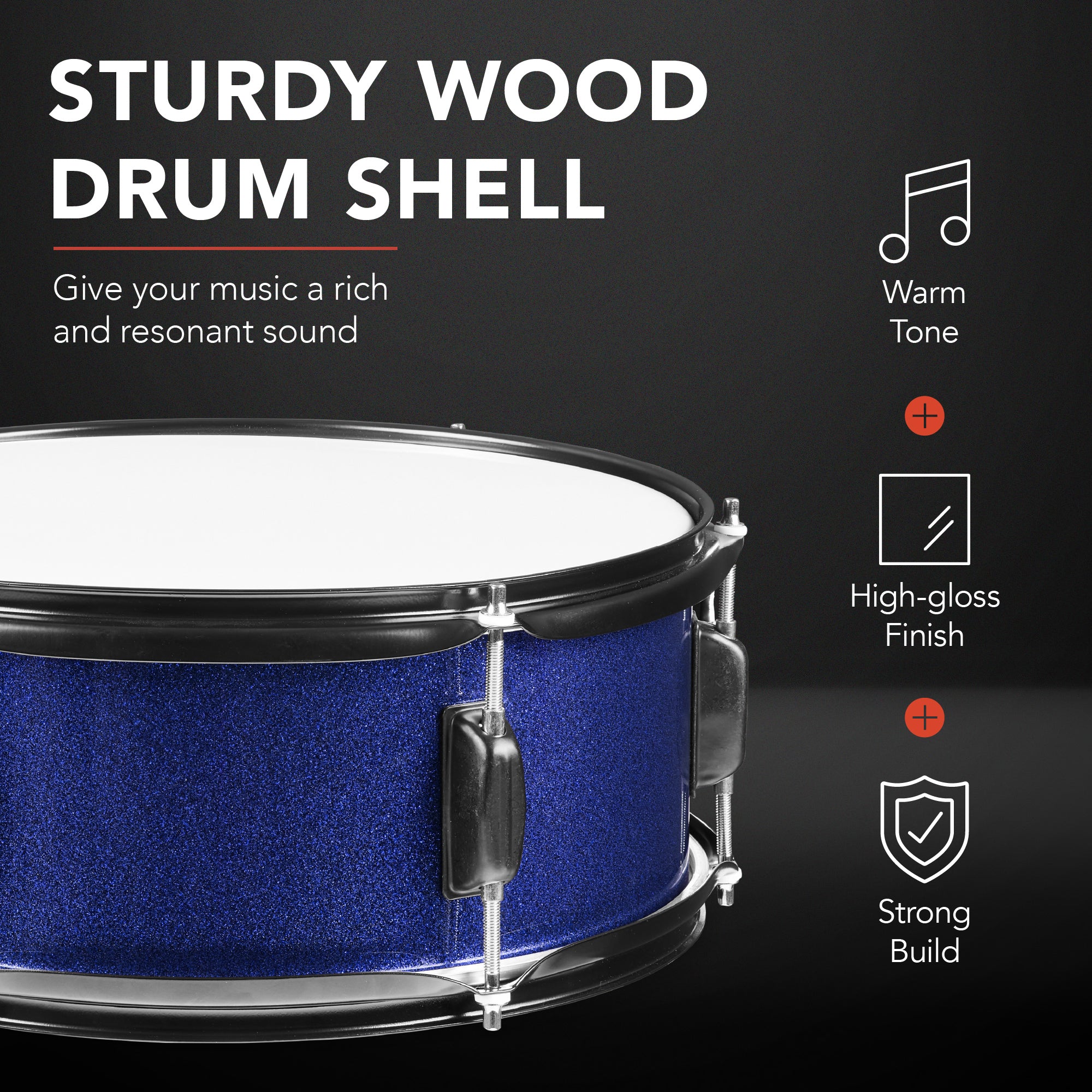 5-Piece Full Size Drum Set For Adults - Image 4