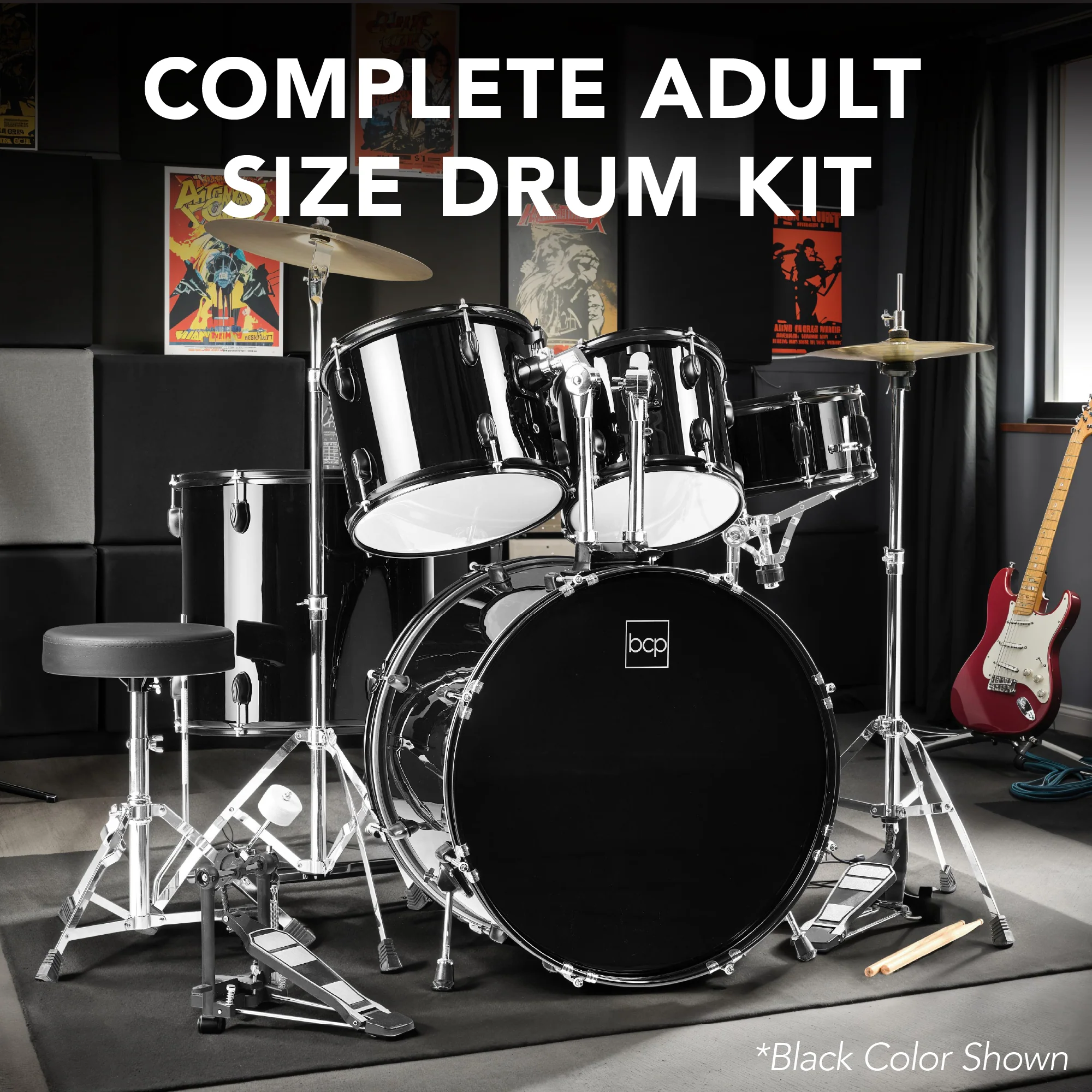 5-Piece Full Size Drum Set For Adults - Image 43