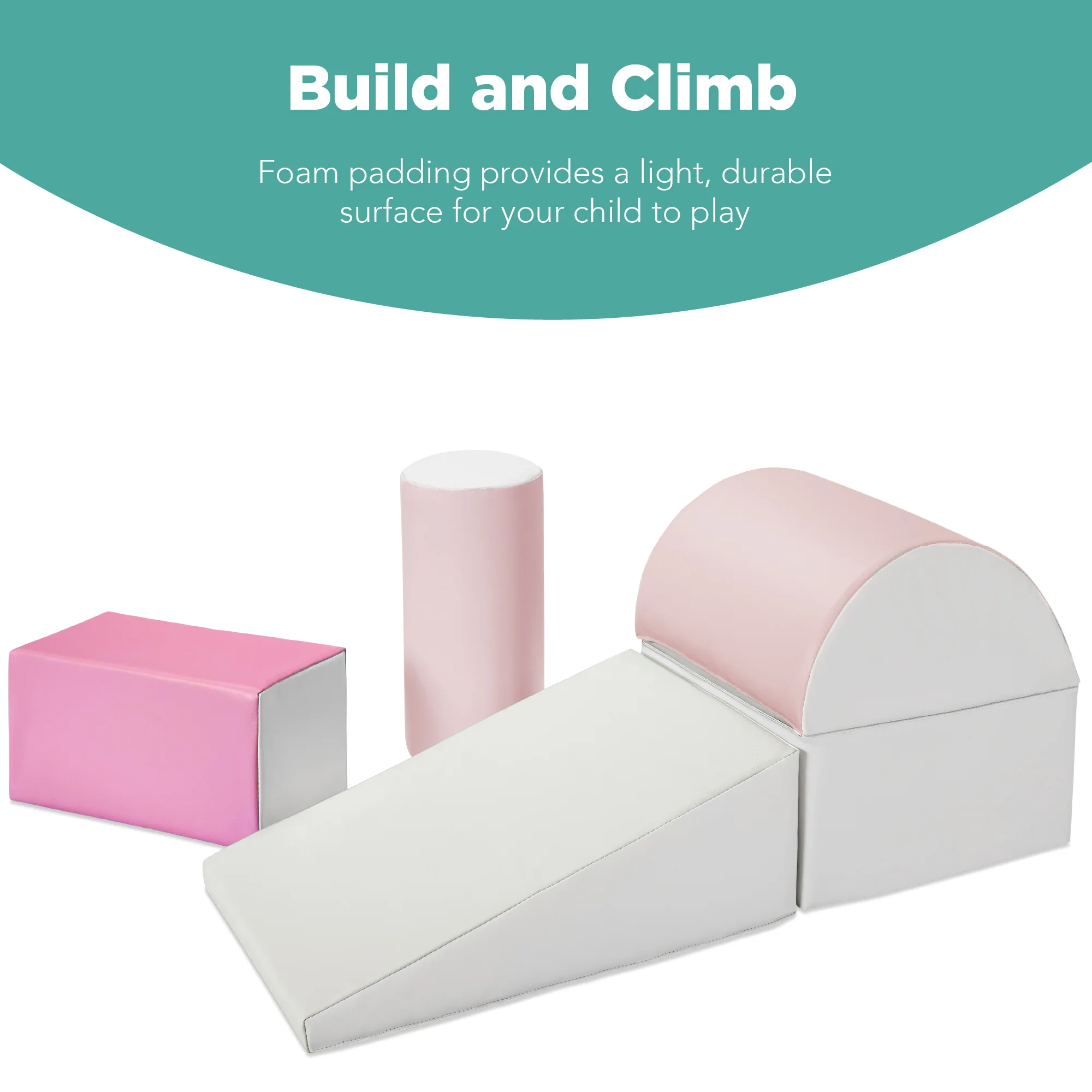 5-Piece Kids Climb & Crawl Soft Foam Shapes Structure Playset - Image 30
