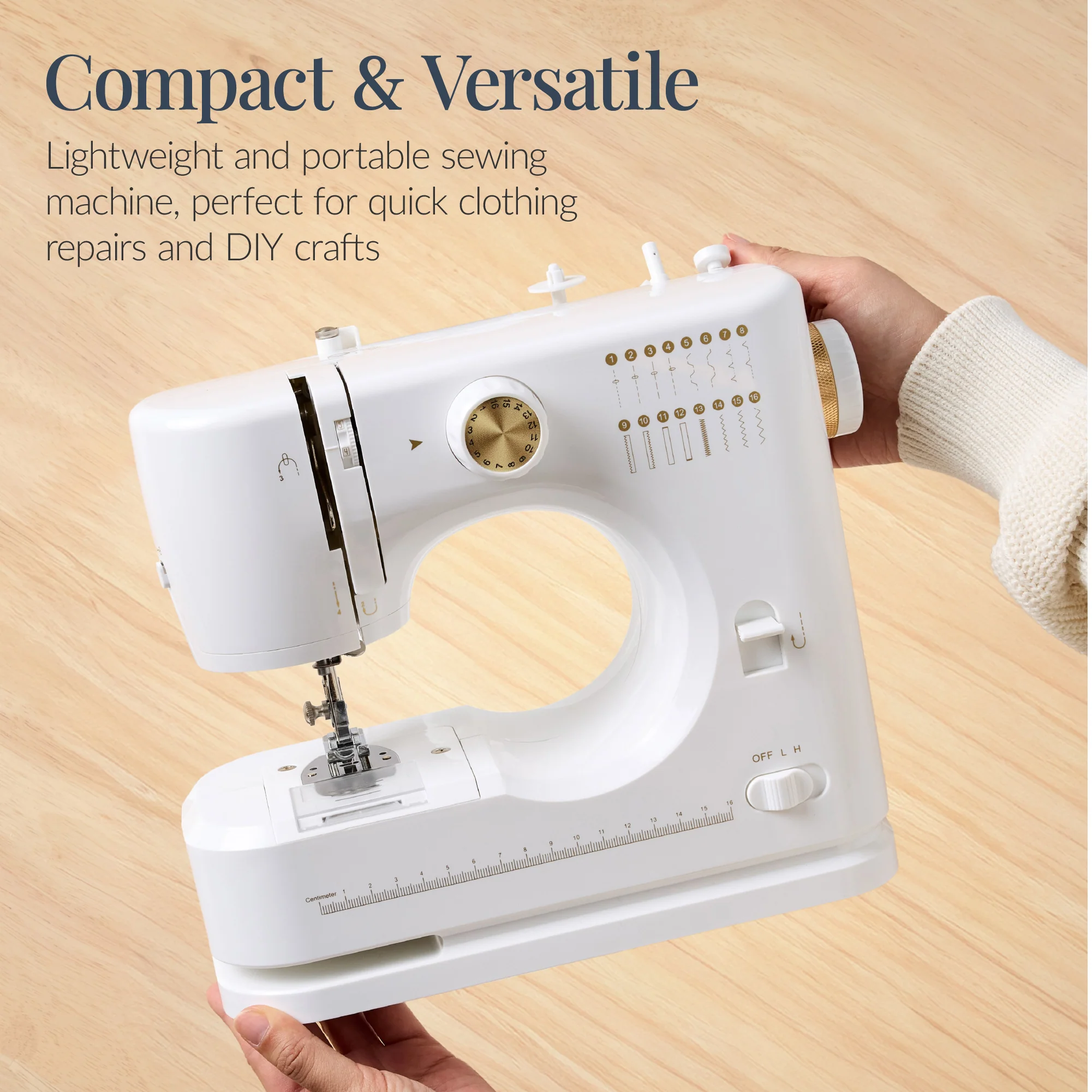 55-Piece Sewing Machine Kit for Beginners w/ 16 Stitch Patterns - Image 9