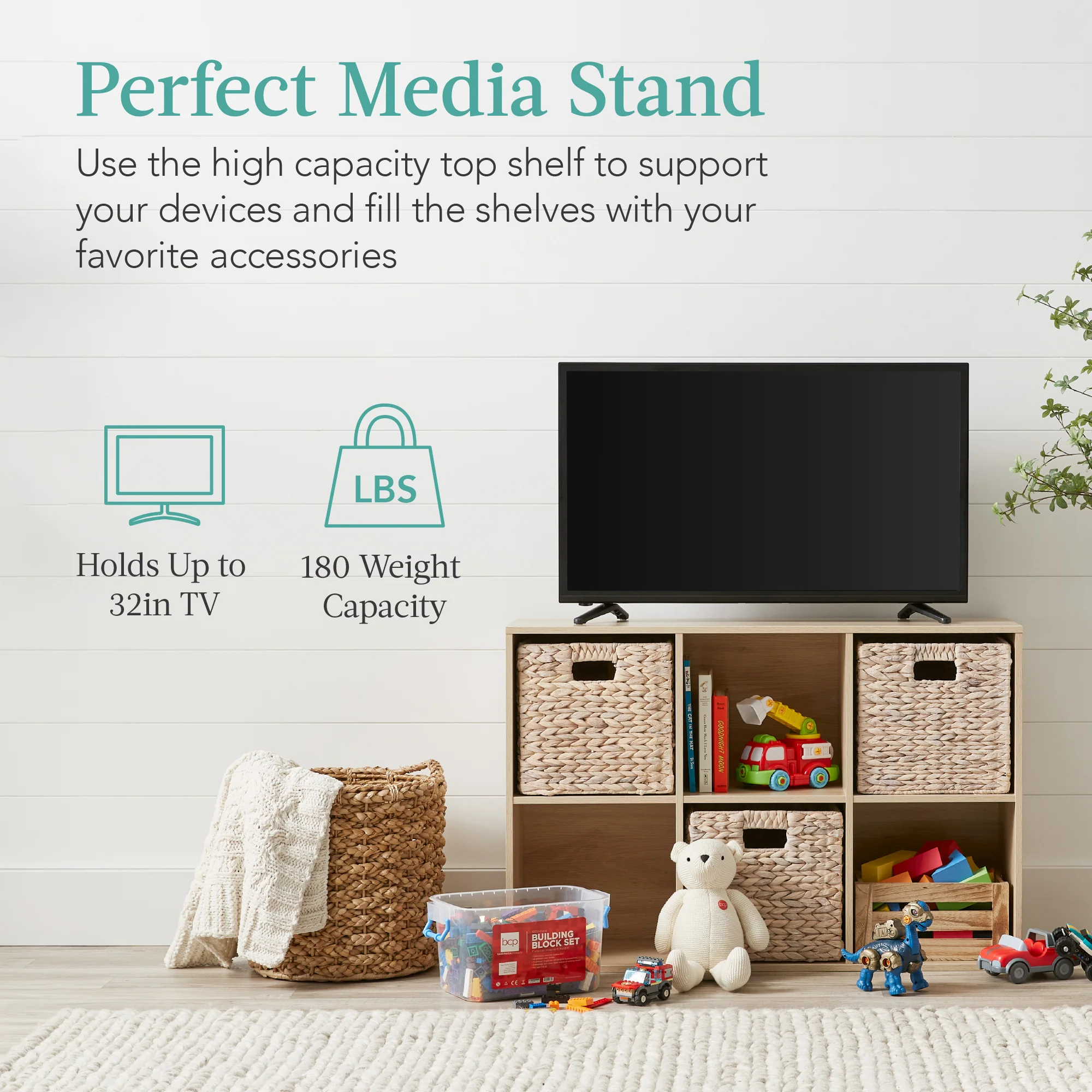 6-Cube Bookshelf, 11in Storage Display w/ Removable Panels, Customizable - Image 28