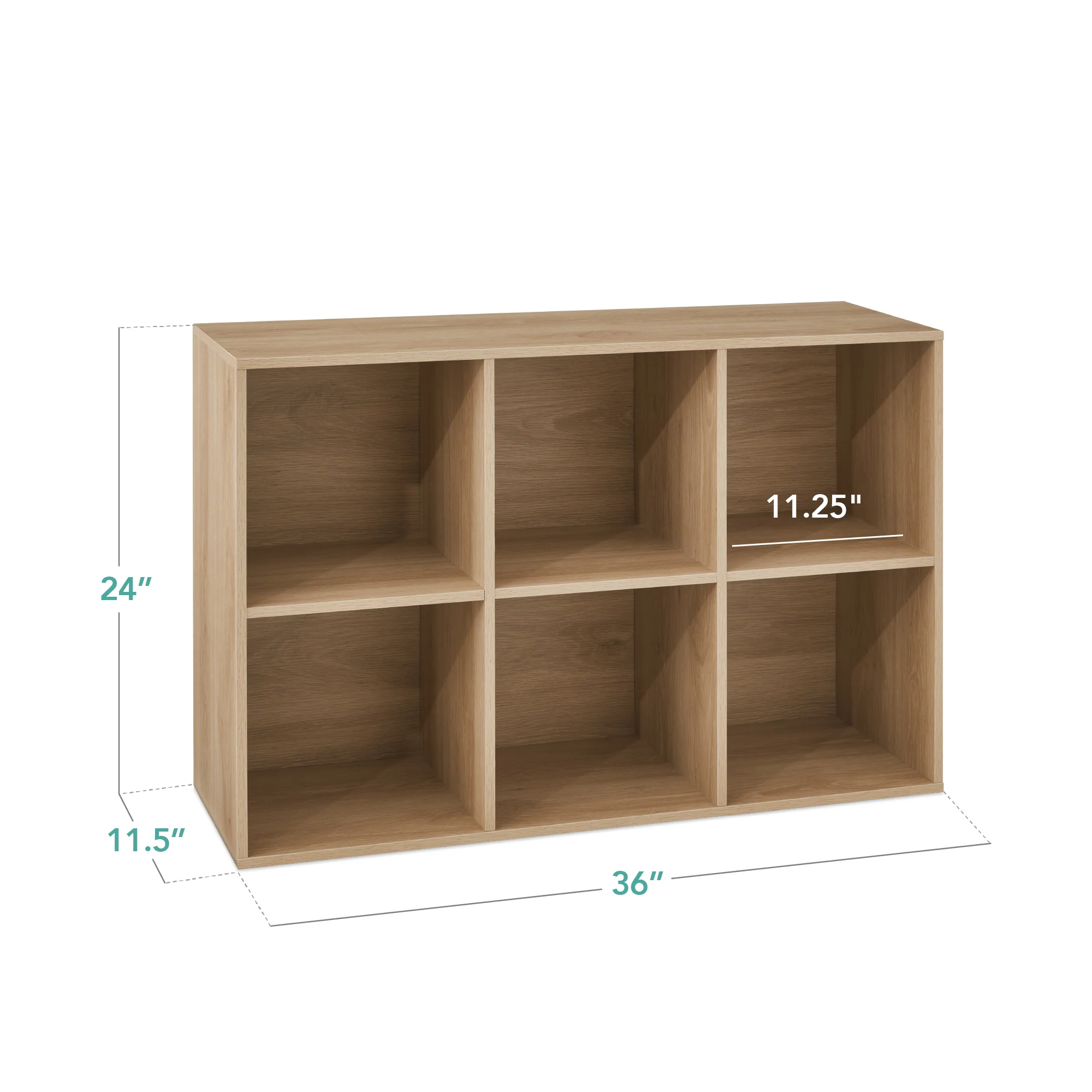 6-Cube Bookshelf, 11in Storage Display w/ Removable Panels, Customizable - Image 31