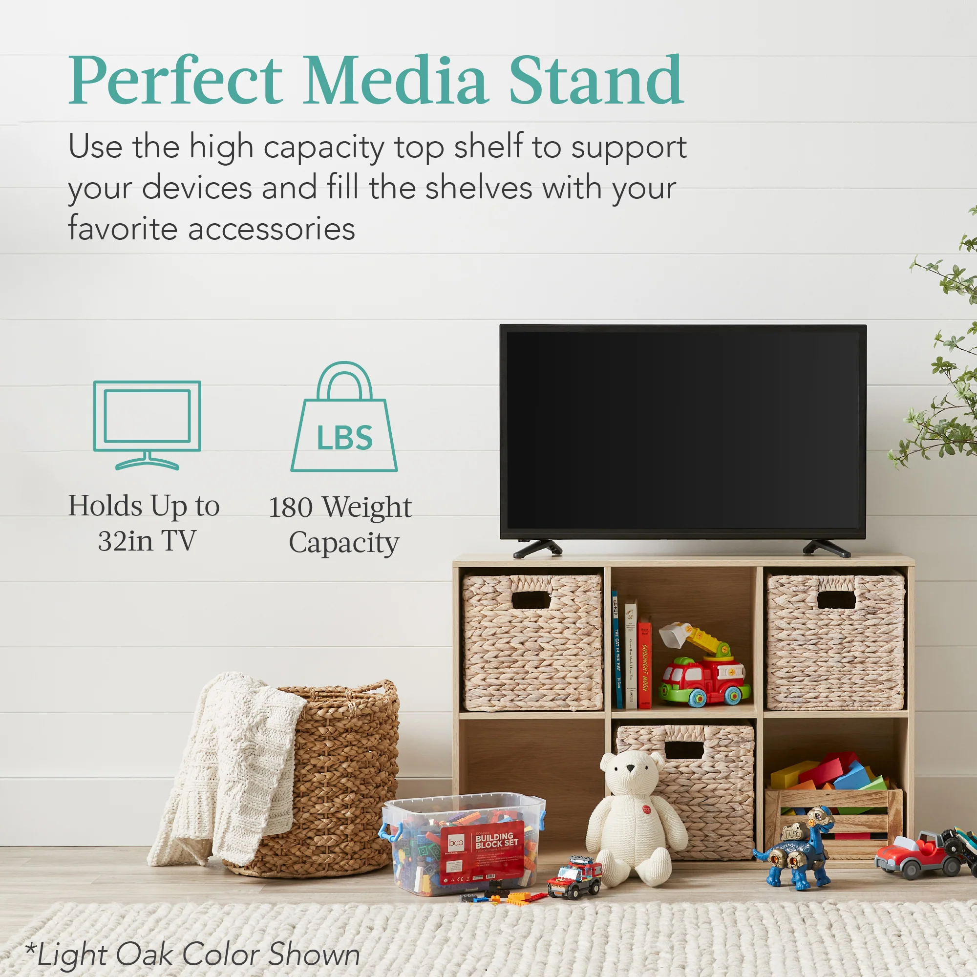 6-Cube Bookshelf, 11in Storage Display w/ Removable Panels, Customizable - Image 4