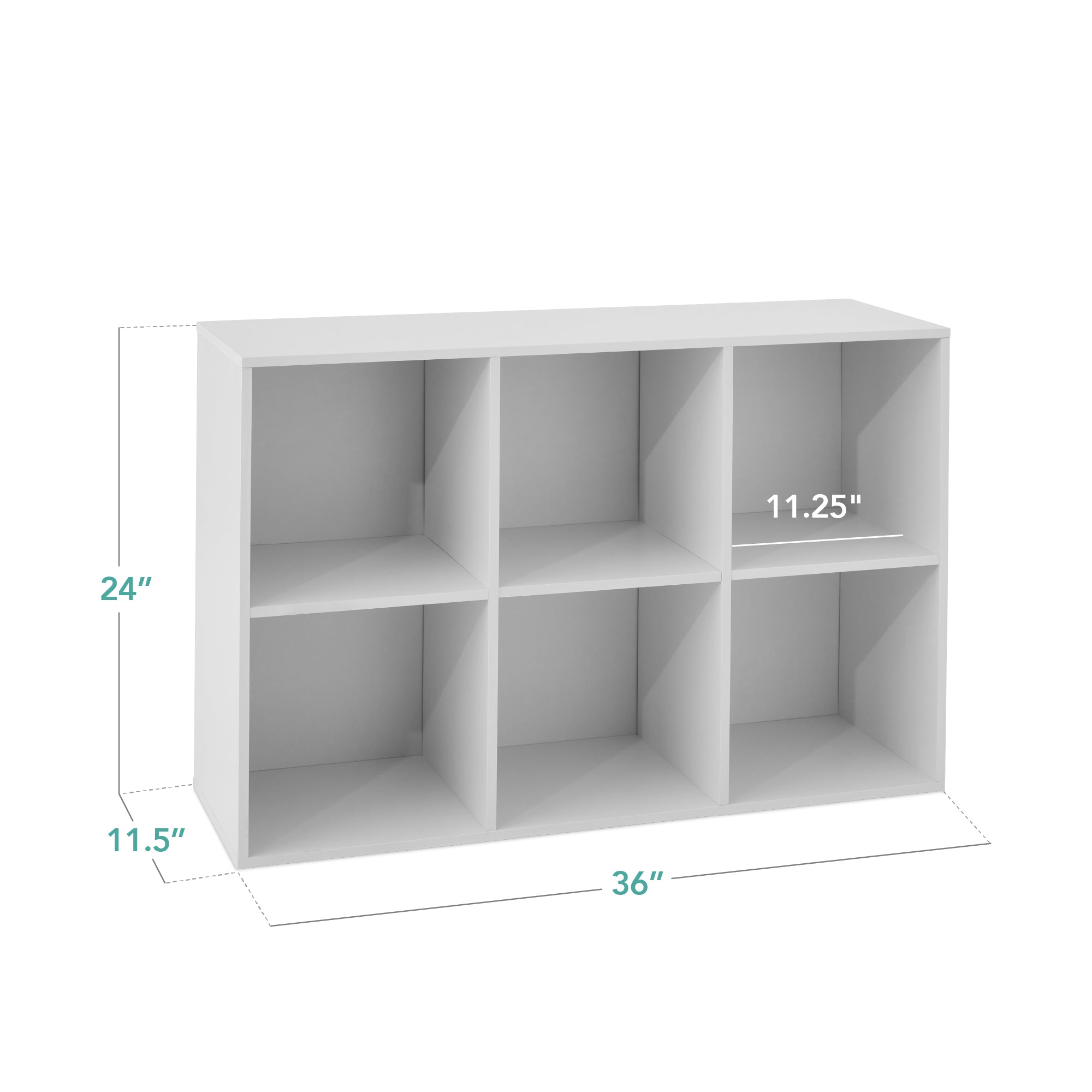 6-Cube Bookshelf, 11in Storage Display w/ Removable Panels, Customizable - Image 47