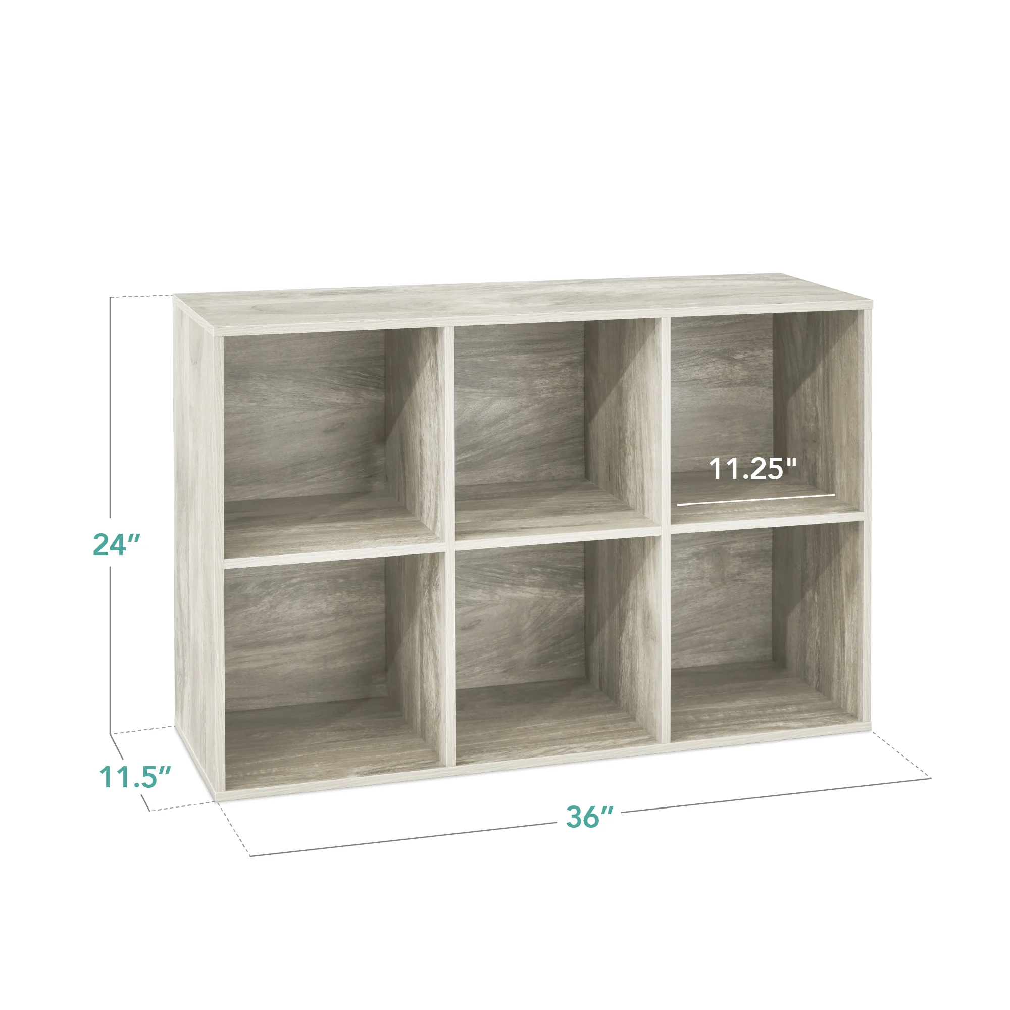 6-Cube Bookshelf, 11in Storage Display w/ Removable Panels, Customizable - Image 50