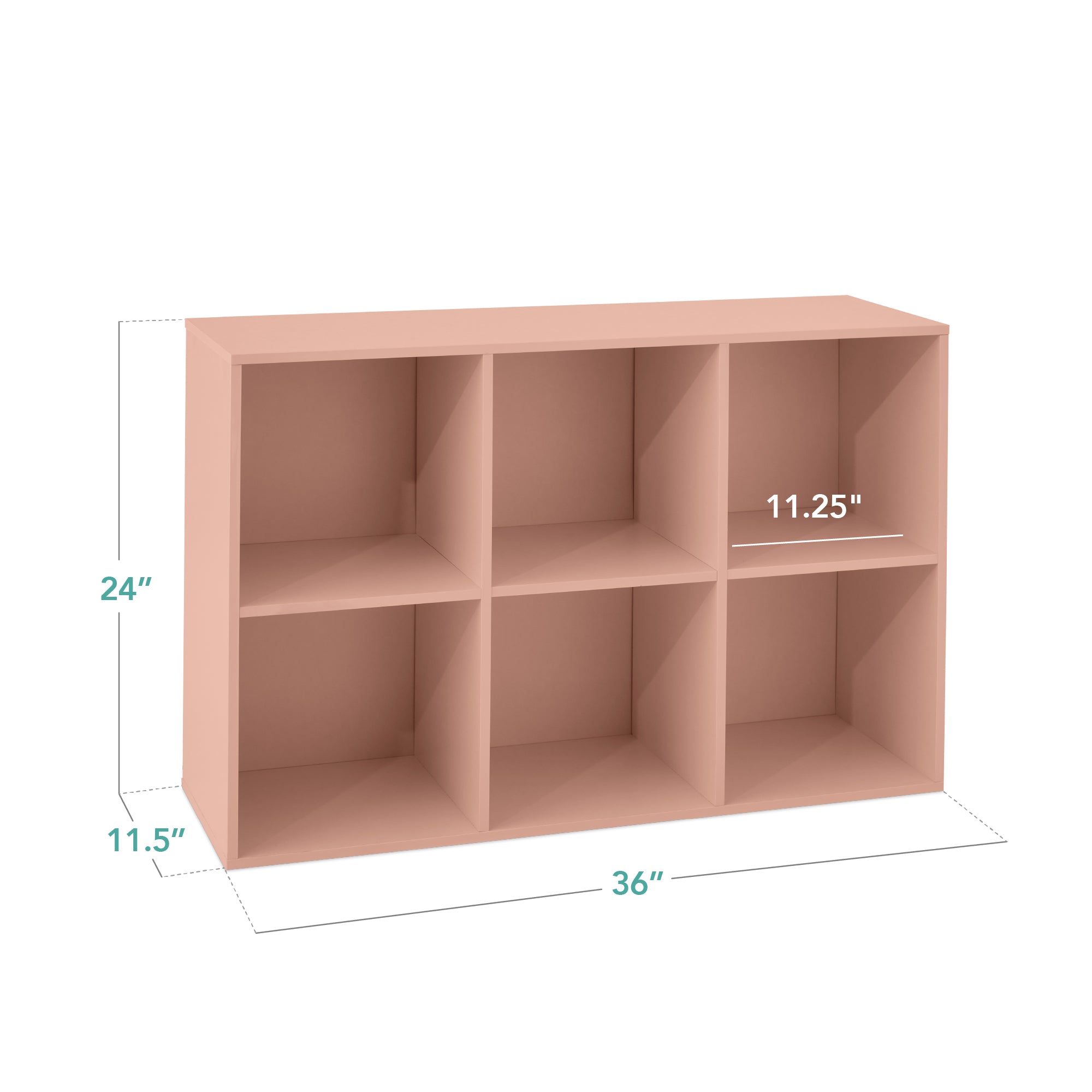 6-Cube Bookshelf, 11in Storage Display w/ Removable Panels, Customizable - Image 58