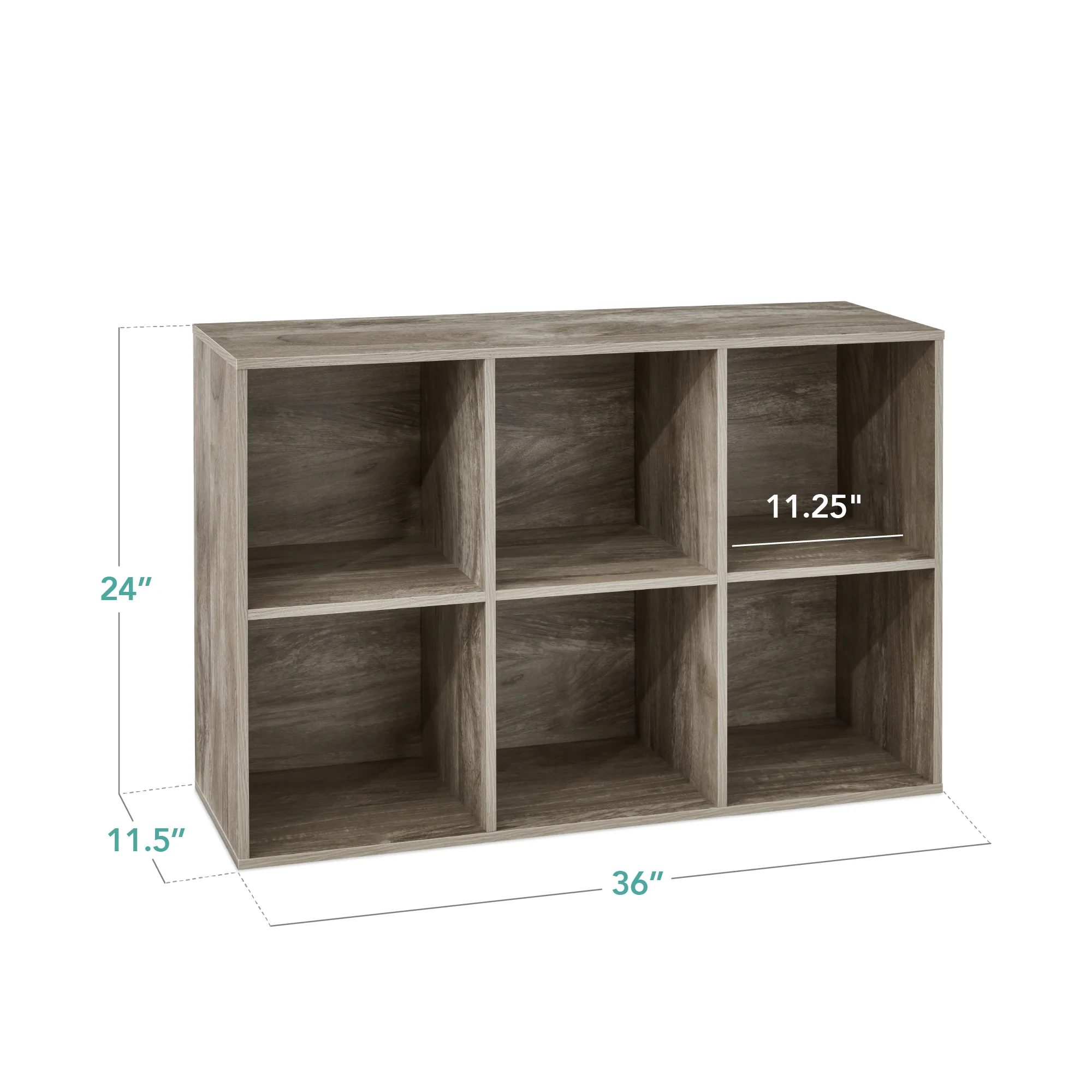 6-Cube Bookshelf, 11in Storage Display w/ Removable Panels, Customizable - Image 87