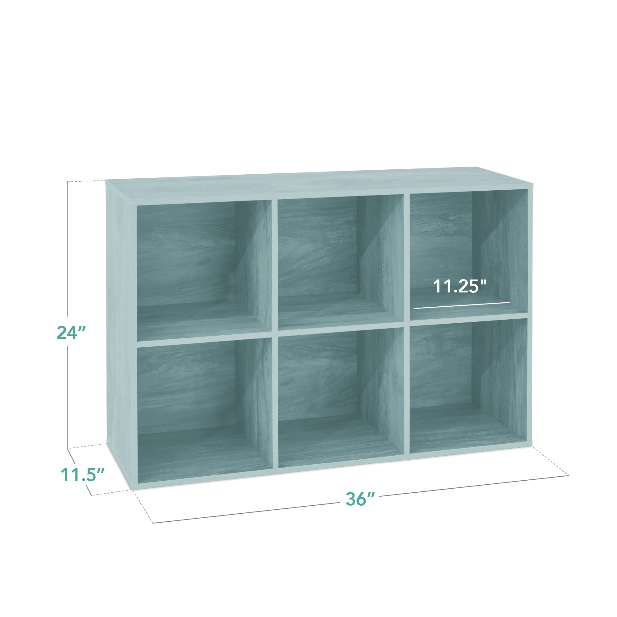 6-Cube Bookshelf, 11in Storage Display w/ Removable Panels, Customizable - Image 98