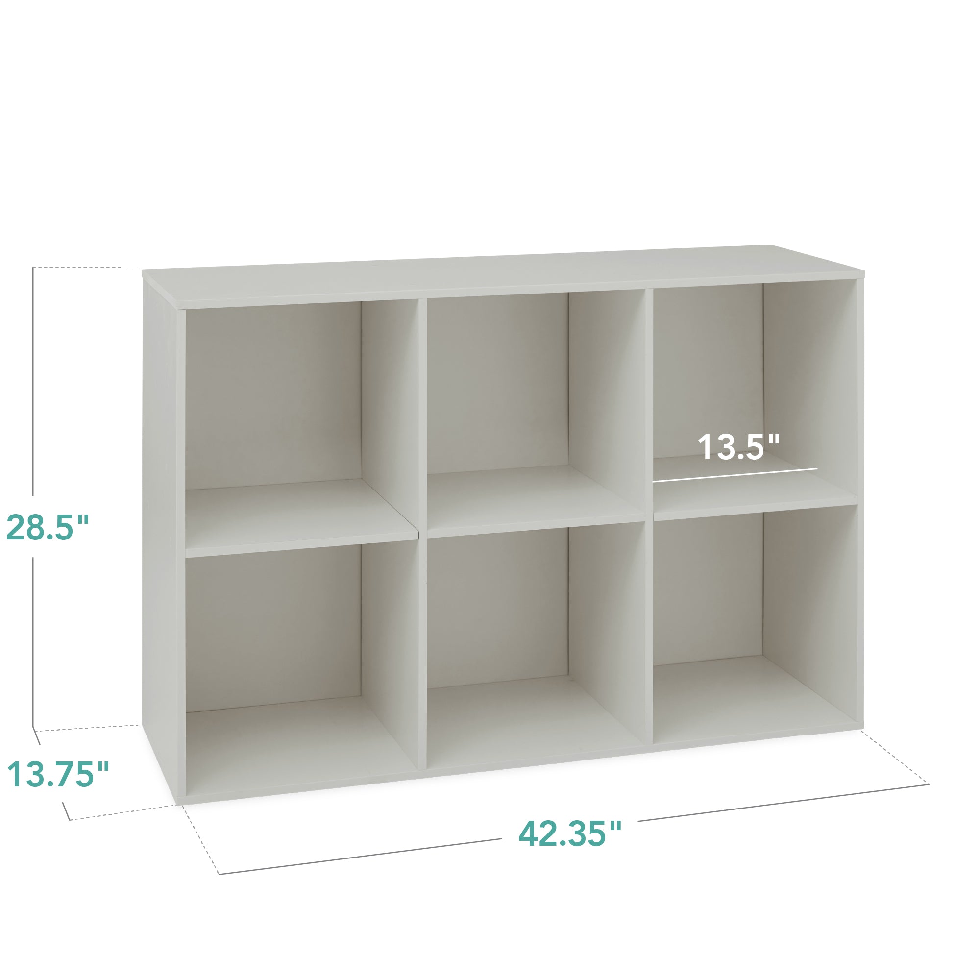 6-Cube Bookshelf, 13.5in Storage Display w/ Removable Panels, Customizable - Image 80