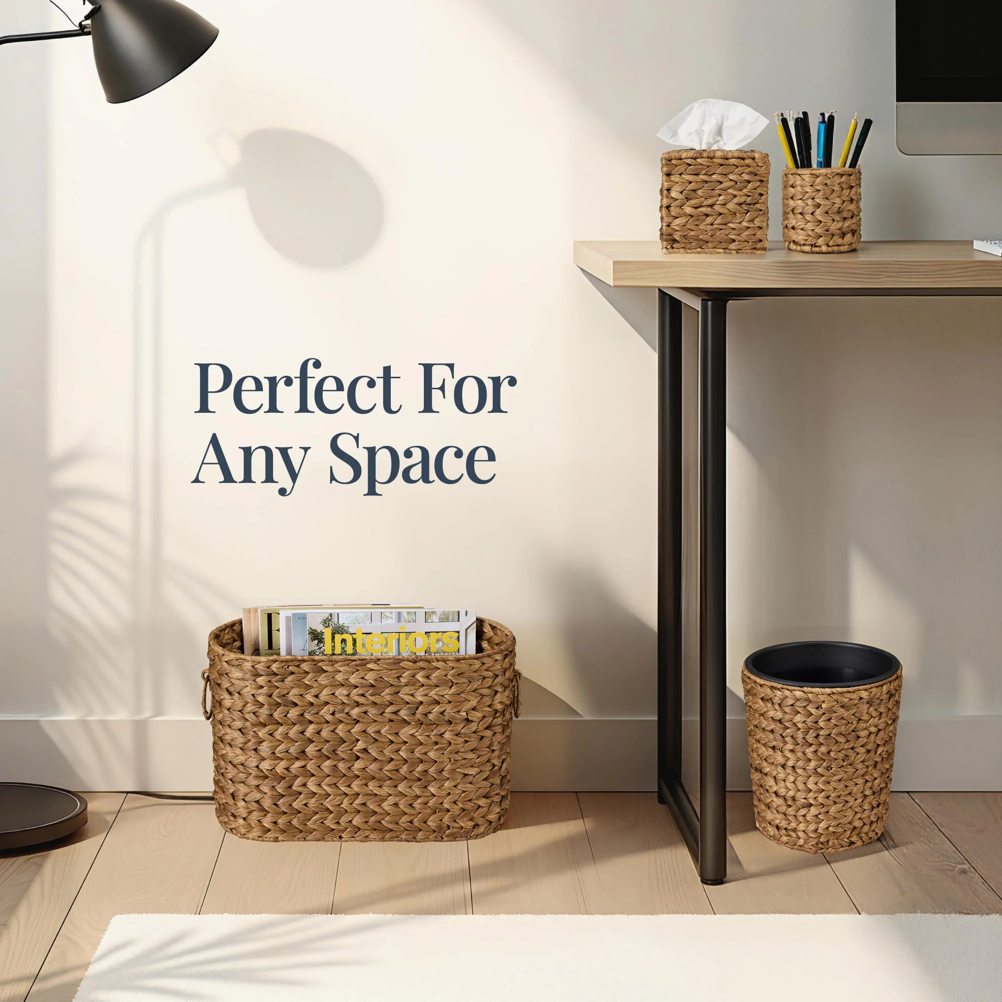 6-Piece Water Hyacinth Bathroom Set - Image 5