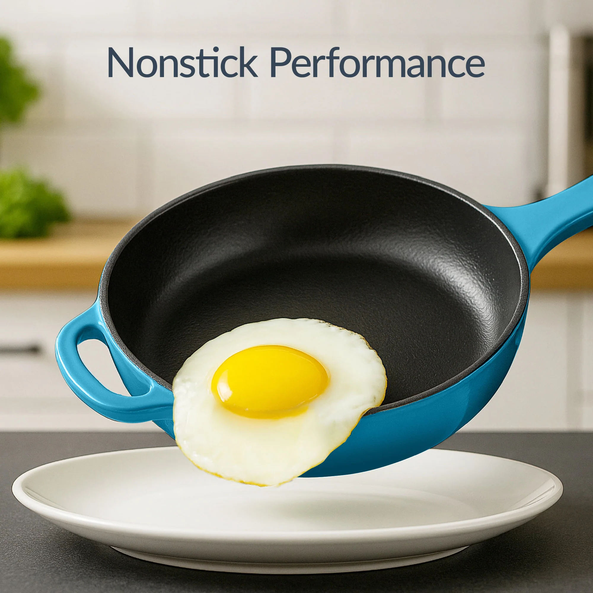 6-Piece Cast Iron Cookware Set, Dutch Oven, Skillet W/Lid, Grill Pan, Press - Image 9