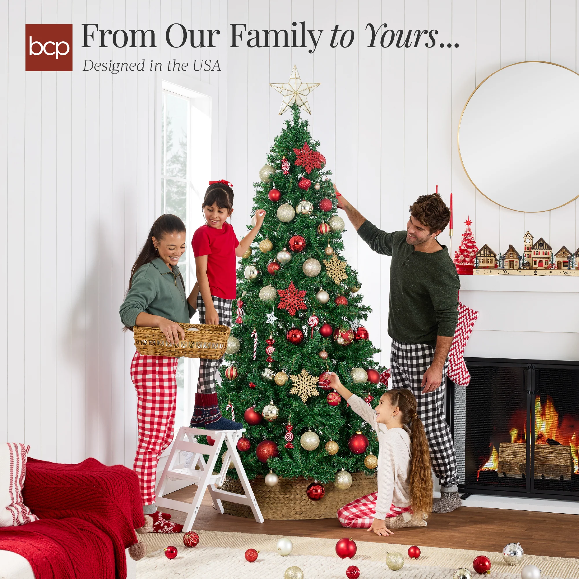 Artificial Green Christmas Tree, Unlit Pine Design w/Easy Assembly - Image 28