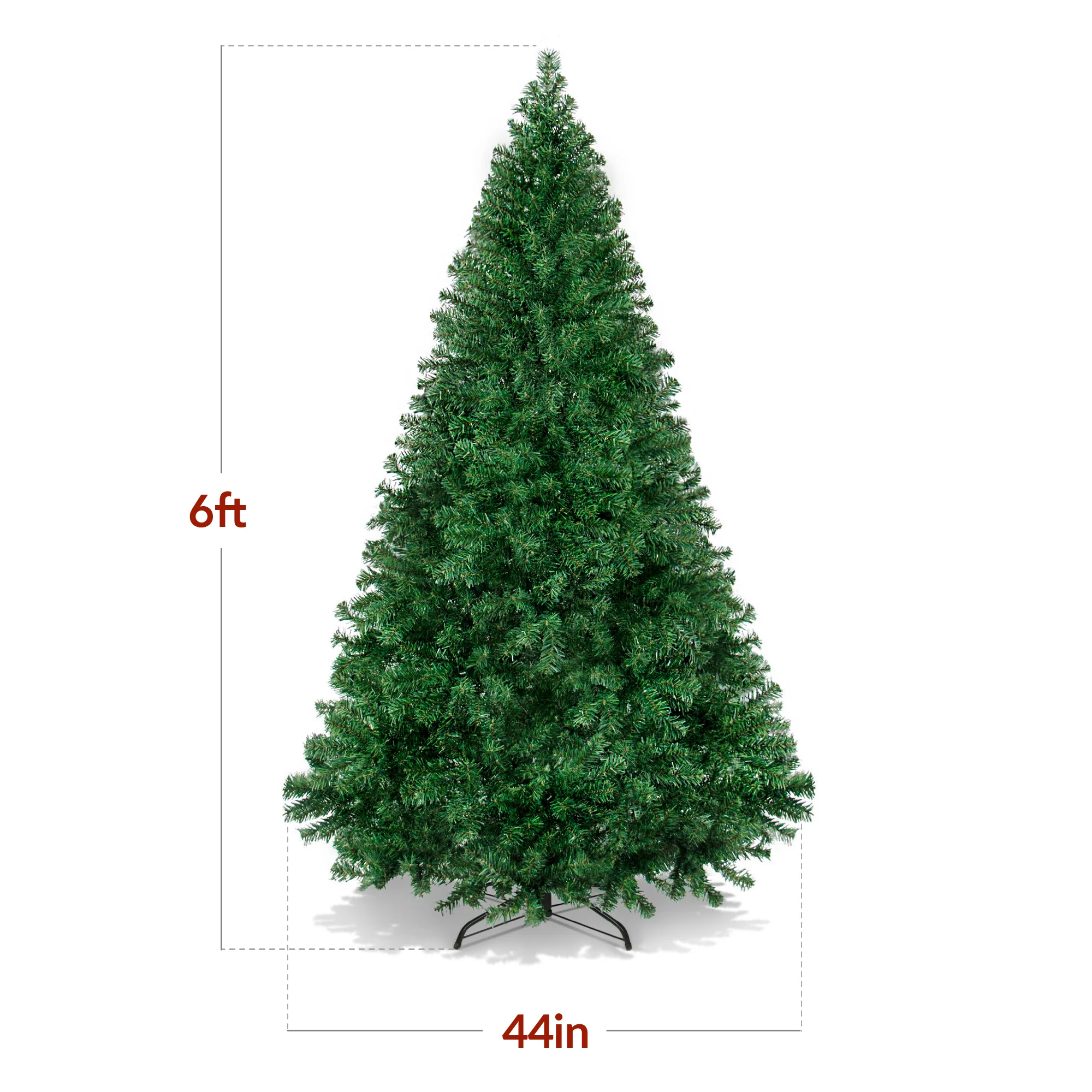 Artificial Green Christmas Tree, Unlit Pine Design w/Easy Assembly - Image 7